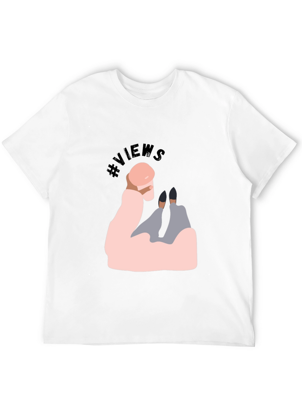 Trendy Graphic T-Shirt - #Views Design