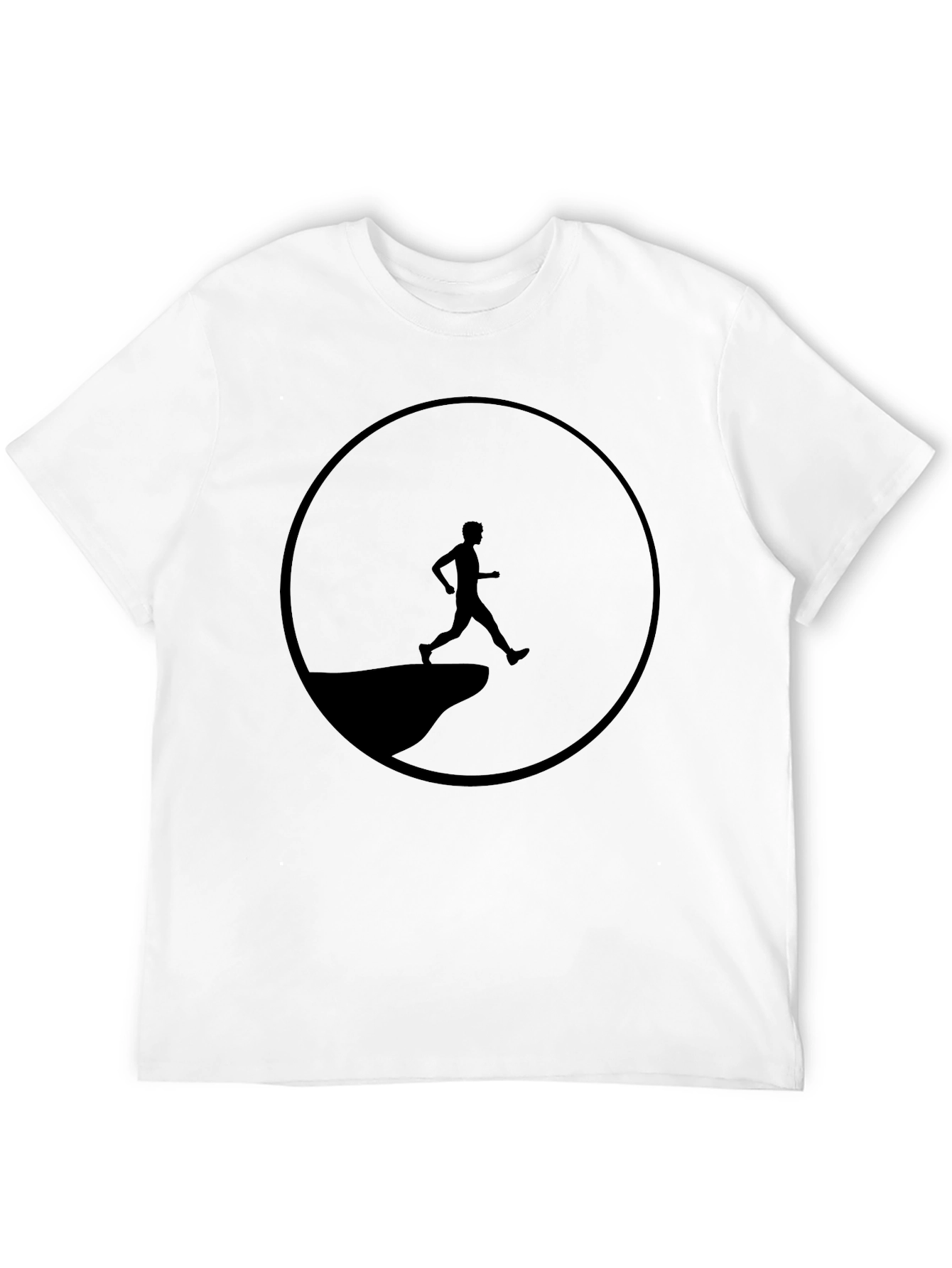 Cliff Jump Black Graphic Tee for Men