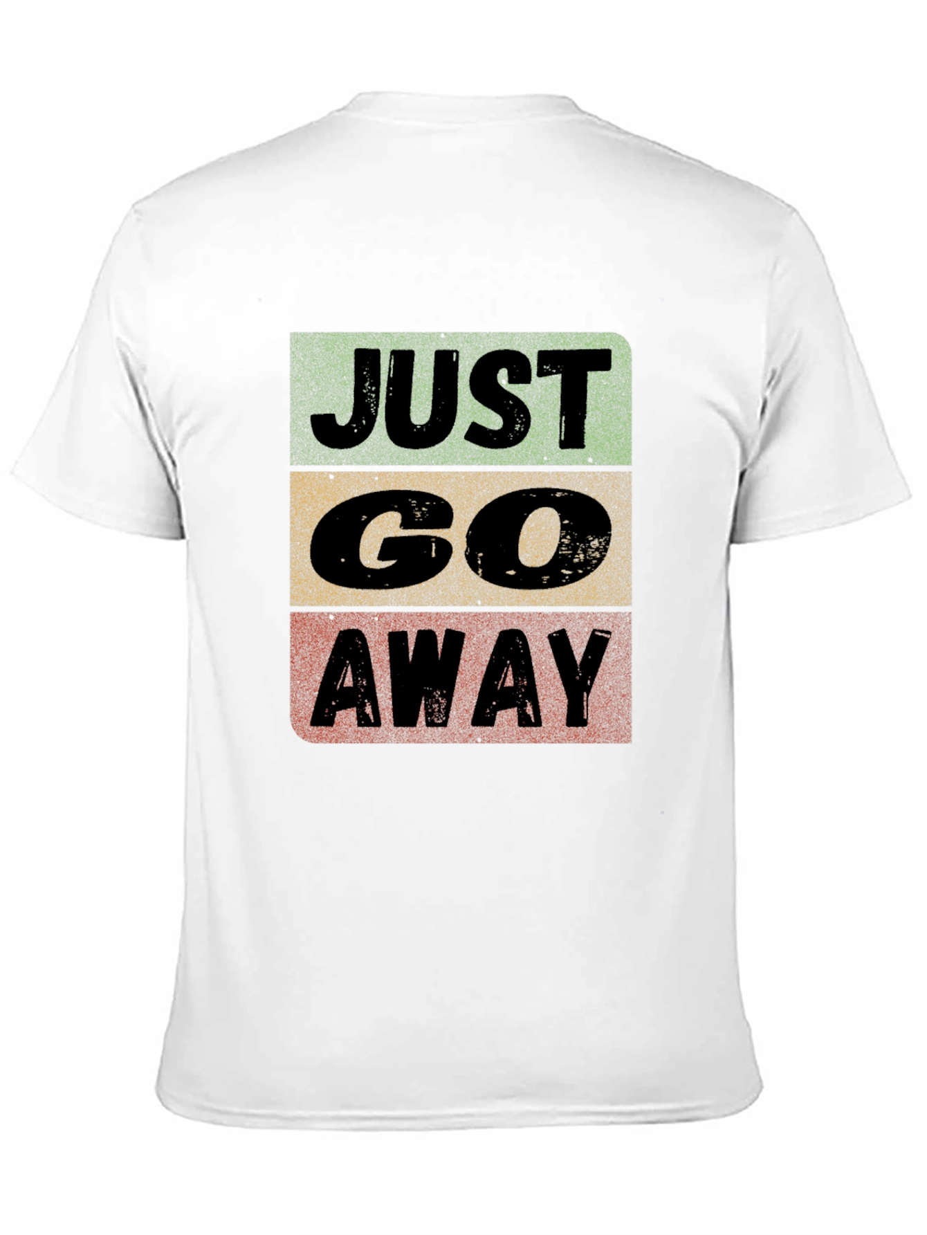 Just Go Away Graphic Tee - Black Cotton T-Shirt