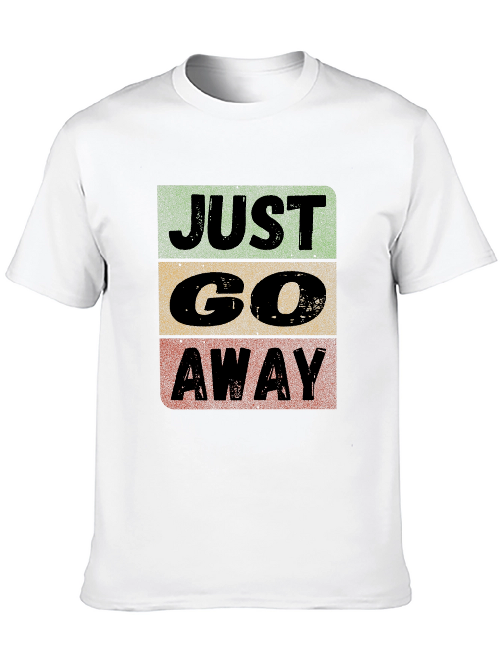 Just Go Away Graphic Tee - Black Cotton T-Shirt