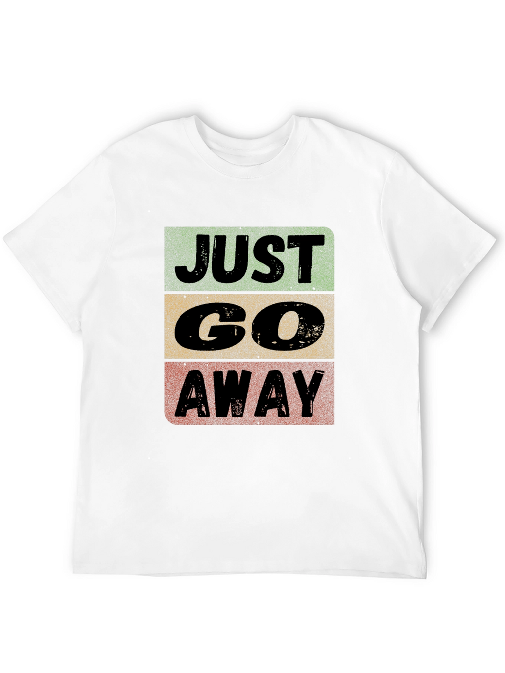 Just Go Away Graphic Tee - Black Cotton T-Shirt