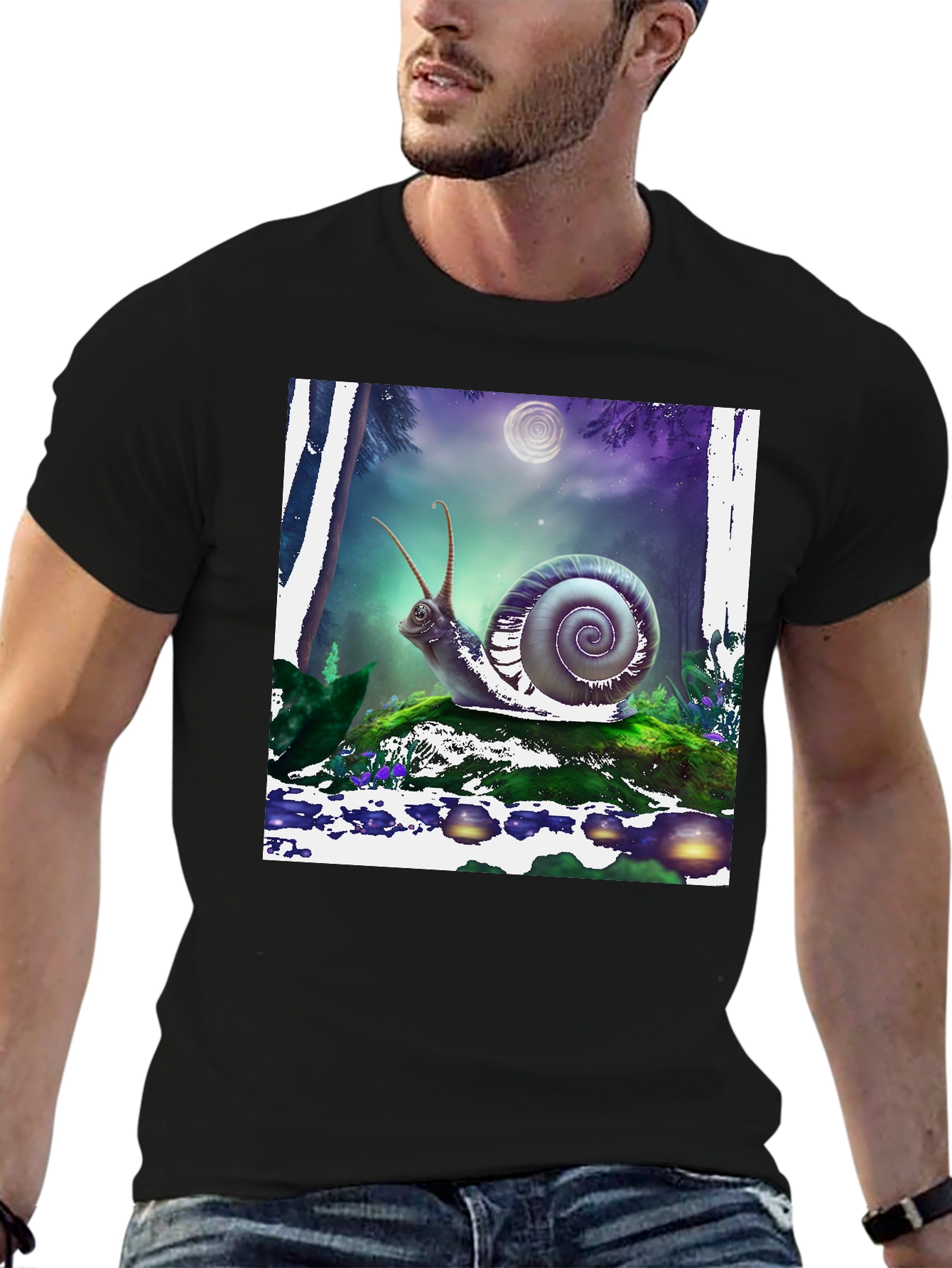 Snail Graphic Tee - Mens Black T-Shirt