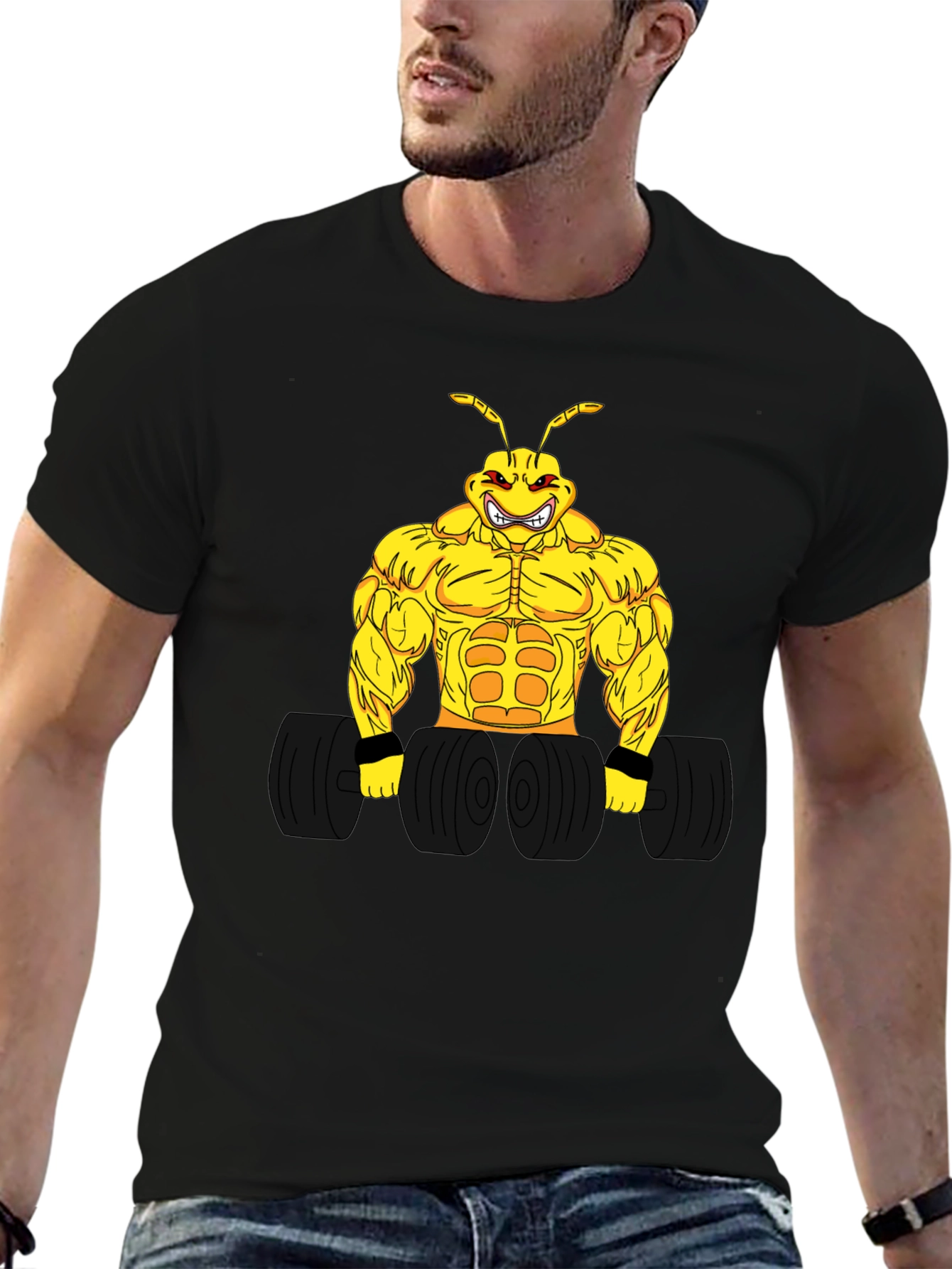 Muscle Ant T-Shirt - Black Graphic Tee