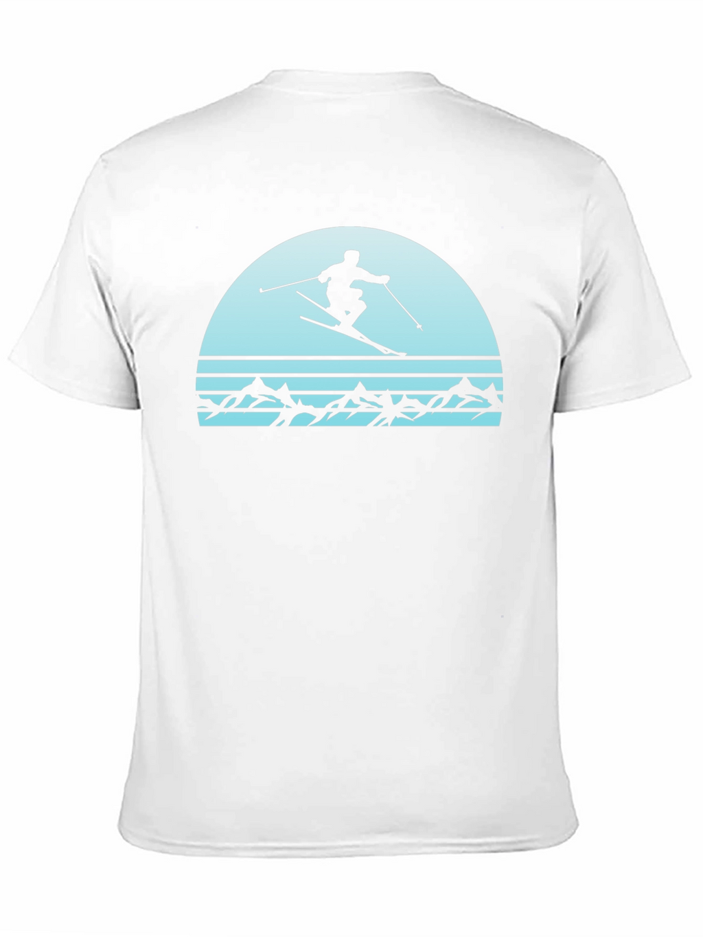 Retro Skiing T-Shirt - Mountain Scene