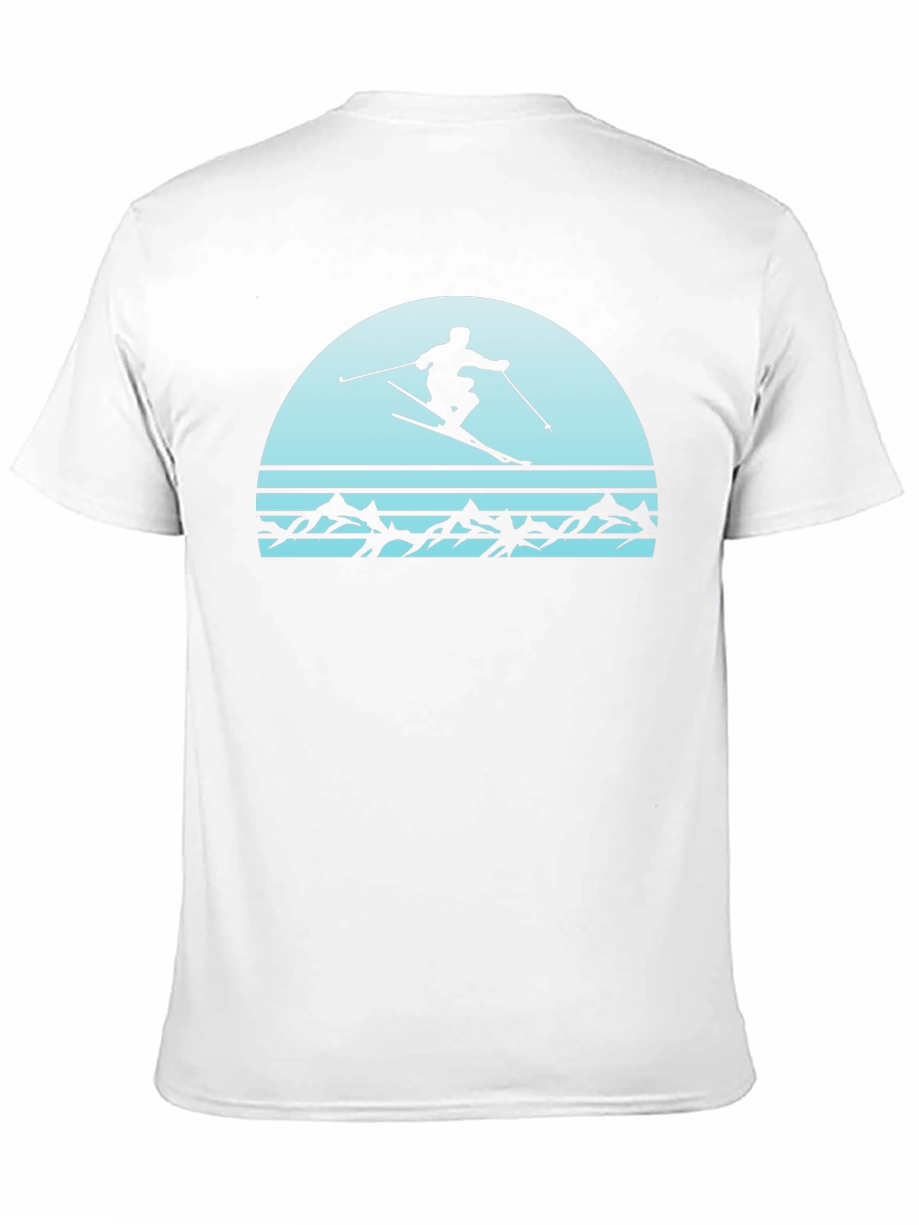 Retro Skiing T-Shirt - Mountain Scene