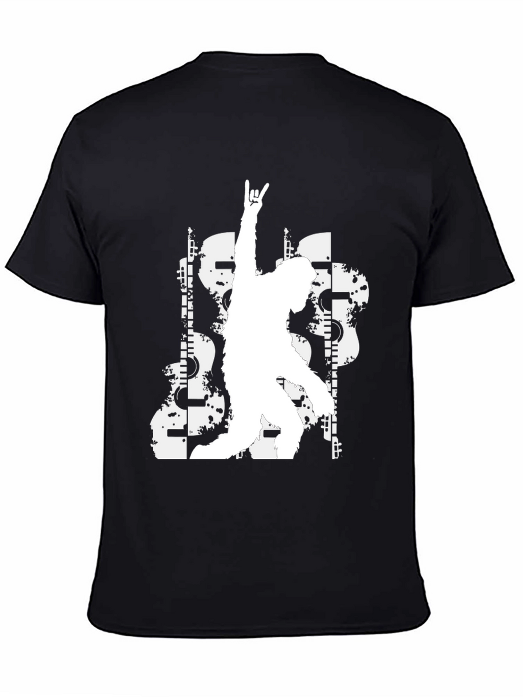Rock On Graphic Tee - Black Casual T-Shirt