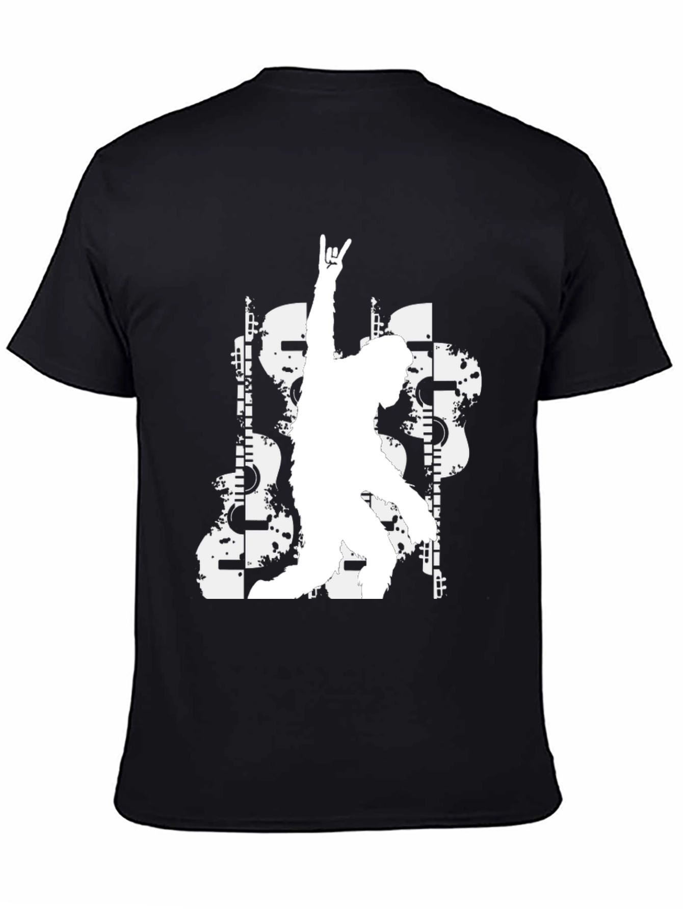 Rock On Graphic Tee - Black Casual T-Shirt
