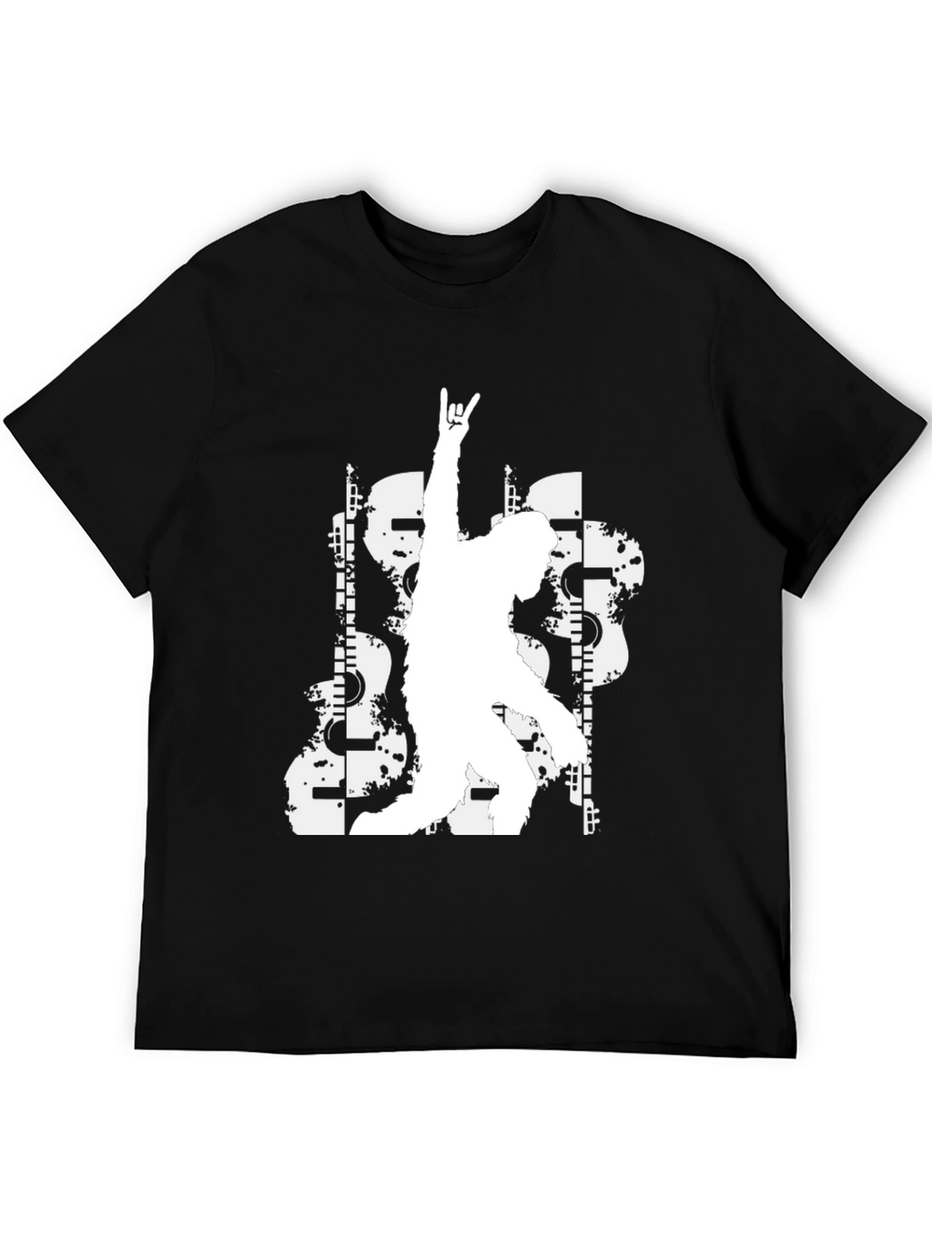 Rock On Graphic Tee - Black Casual T-Shirt