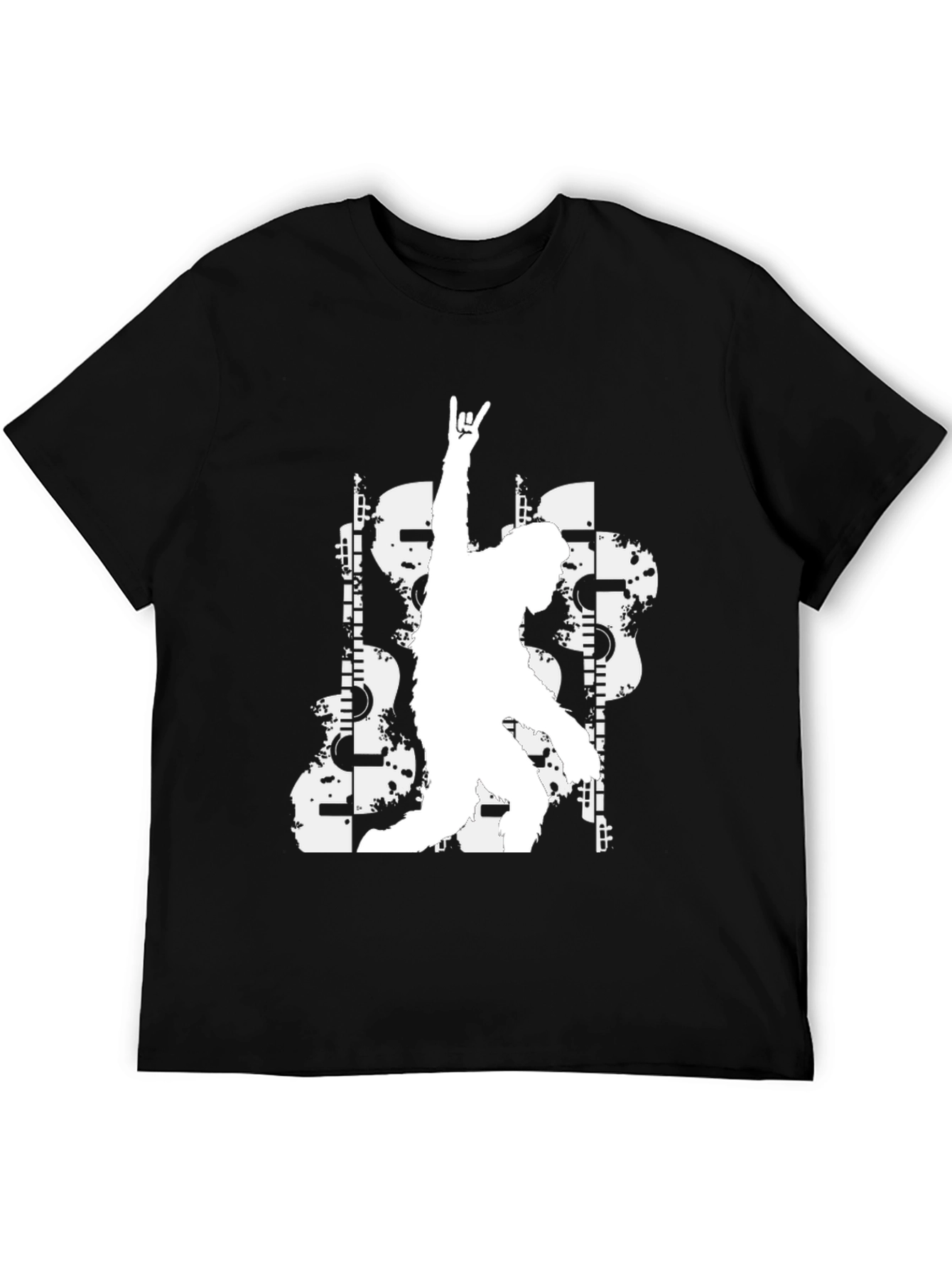Rock On Graphic Tee - Black Casual T-Shirt
