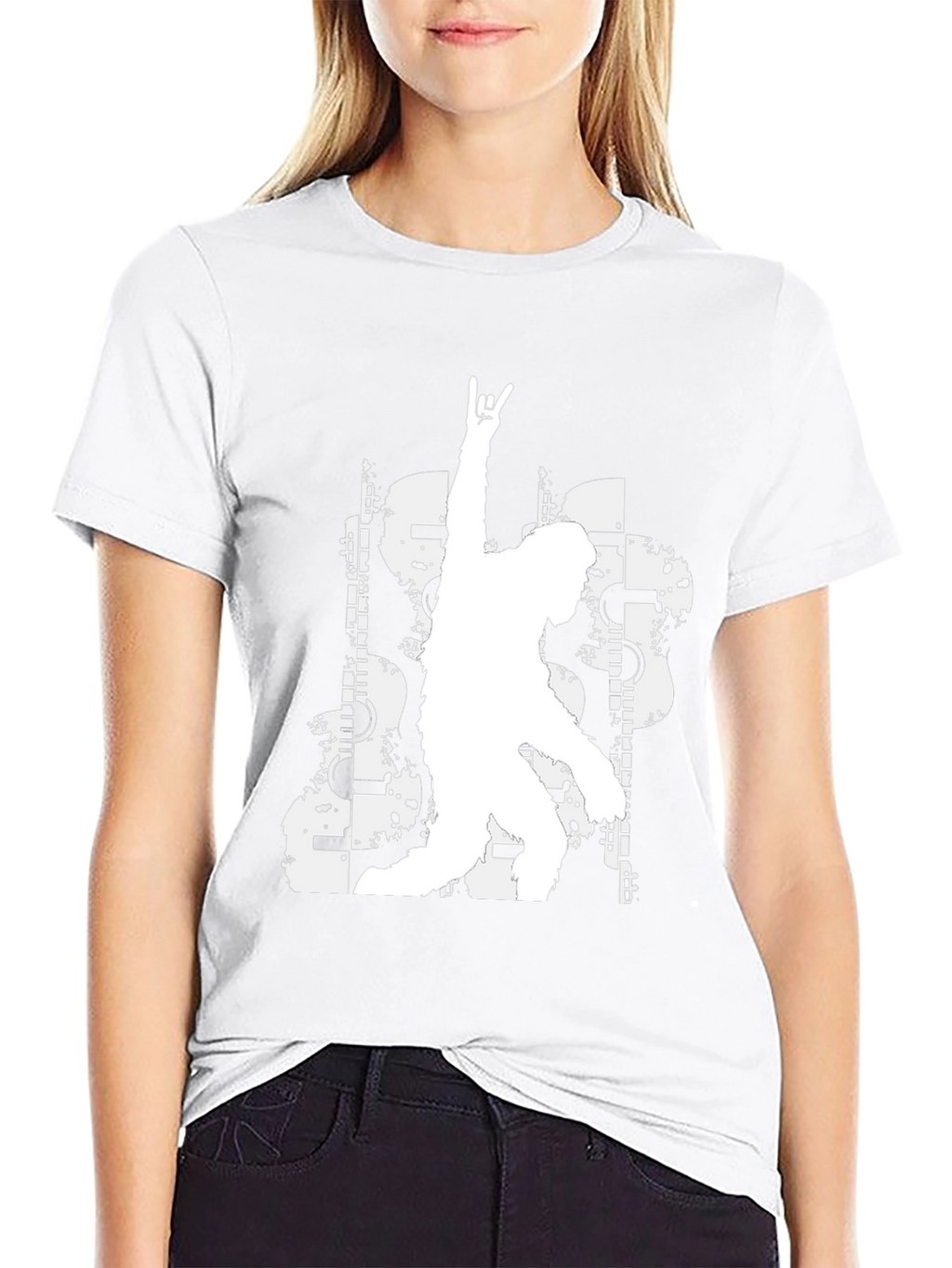 Rock On Graphic Tee - Black Casual T-Shirt