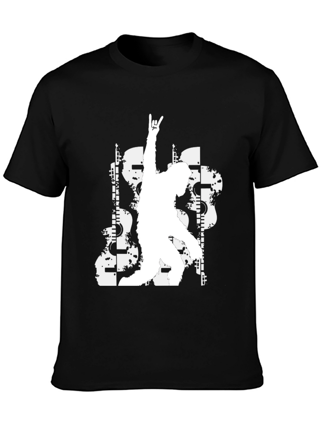 Rock On Graphic Tee - Black Casual T-Shirt