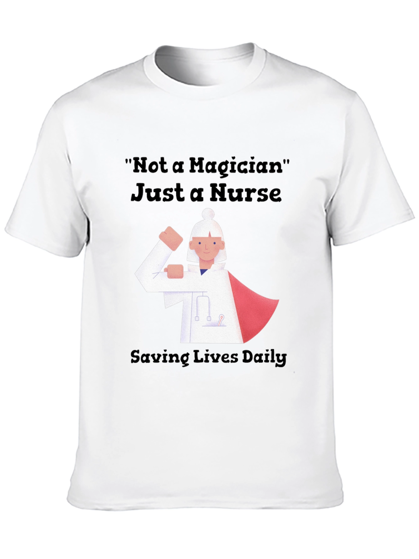 Nurse Superhero Graphic Tee - Saving Lives Daily