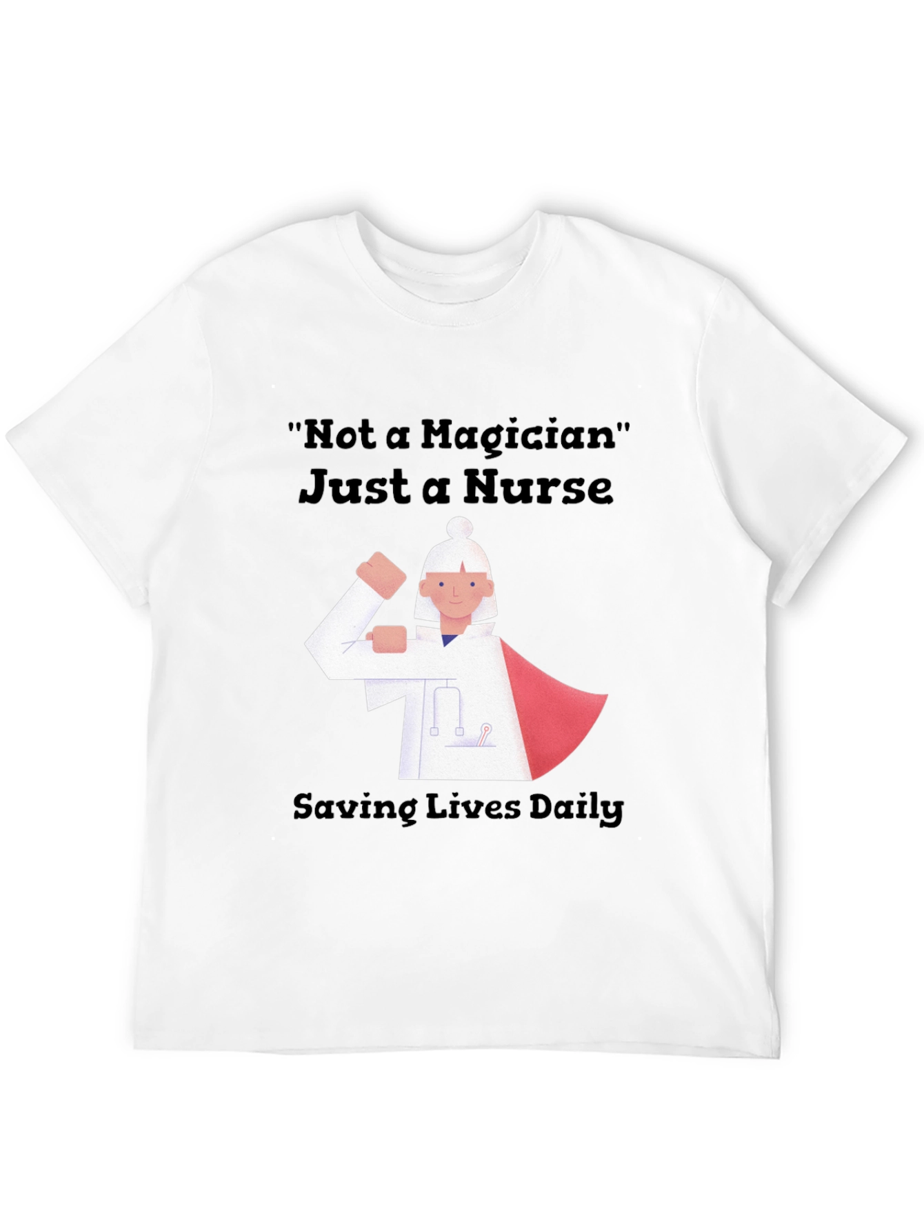 Nurse Superhero Graphic Tee - Saving Lives Daily