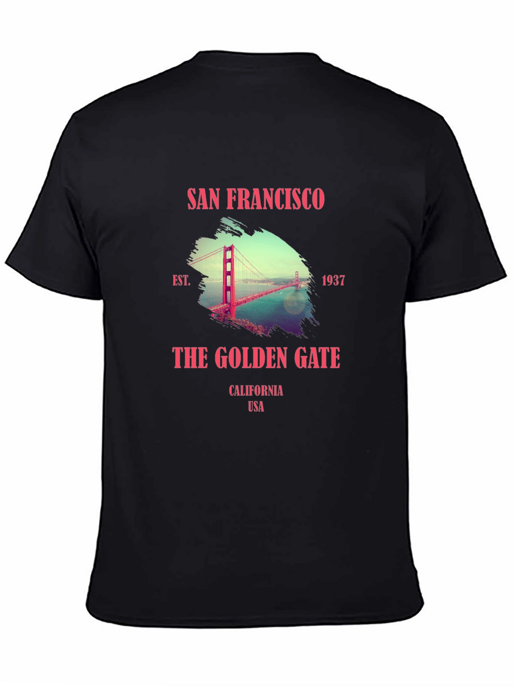 Golden Gate San Francisco Black T-Shirt