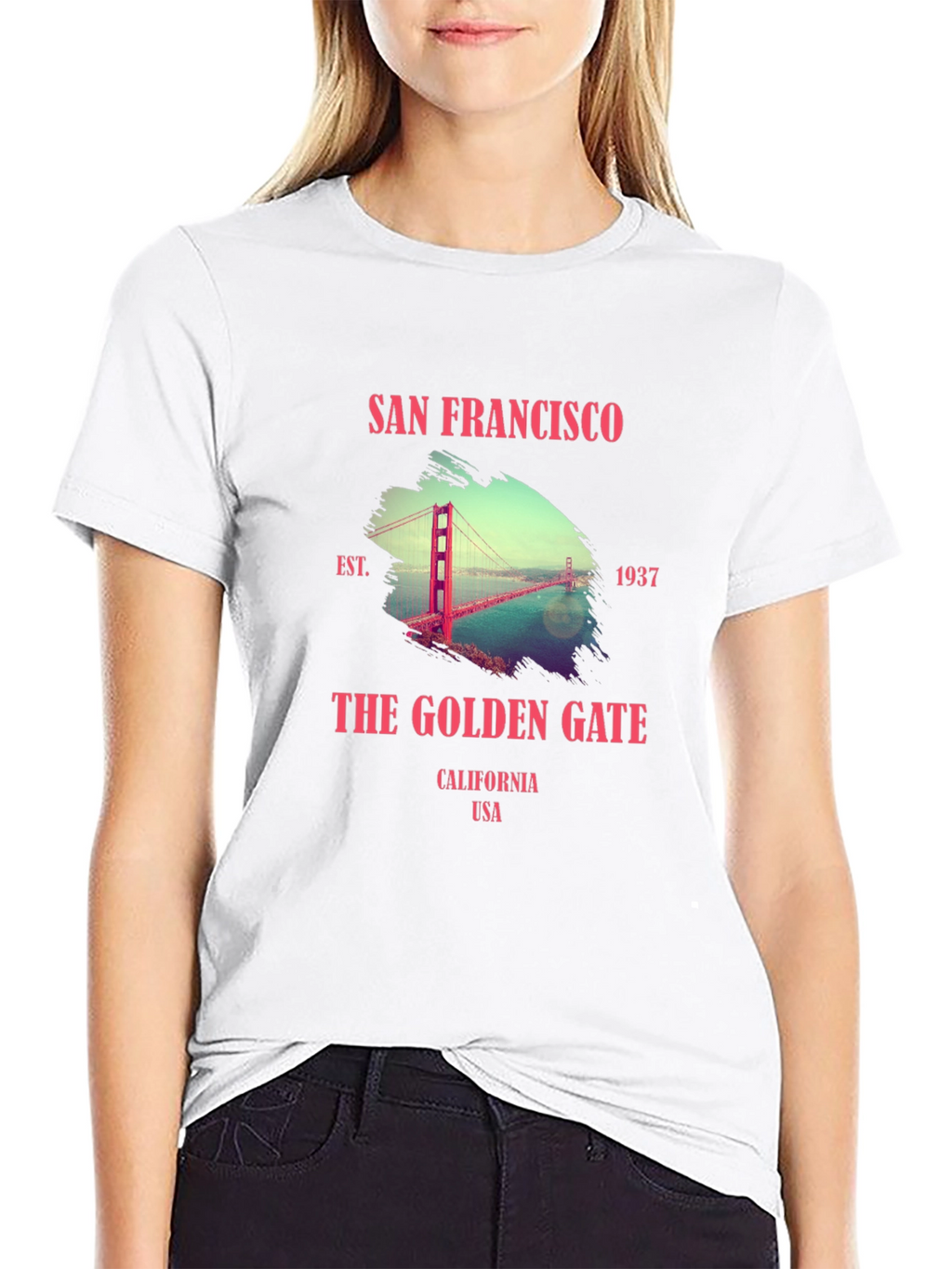Golden Gate San Francisco Black T-Shirt