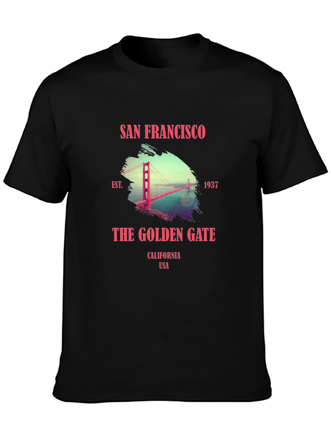 Golden Gate San Francisco Black T-Shirt