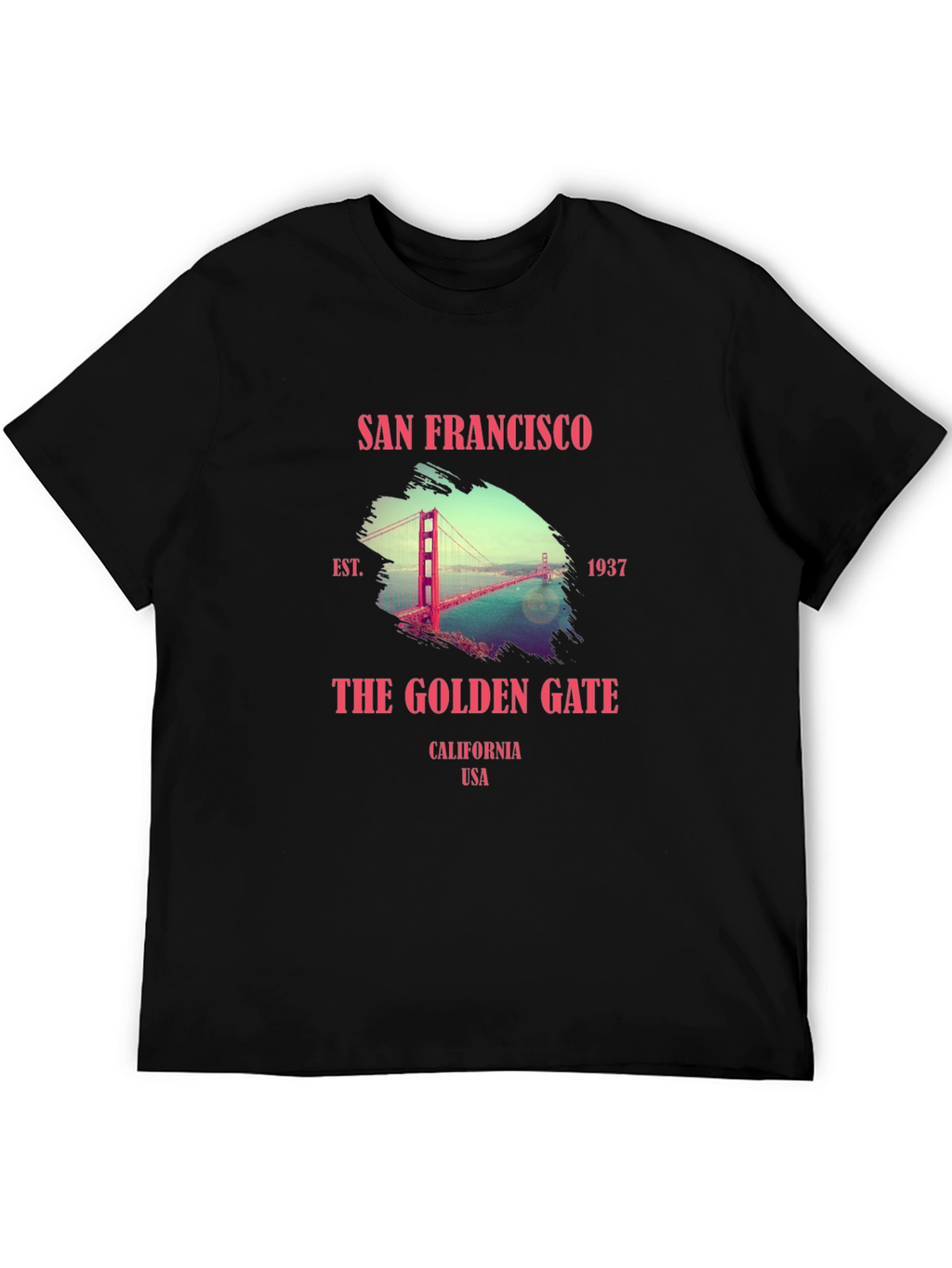 Golden Gate San Francisco Black T-Shirt