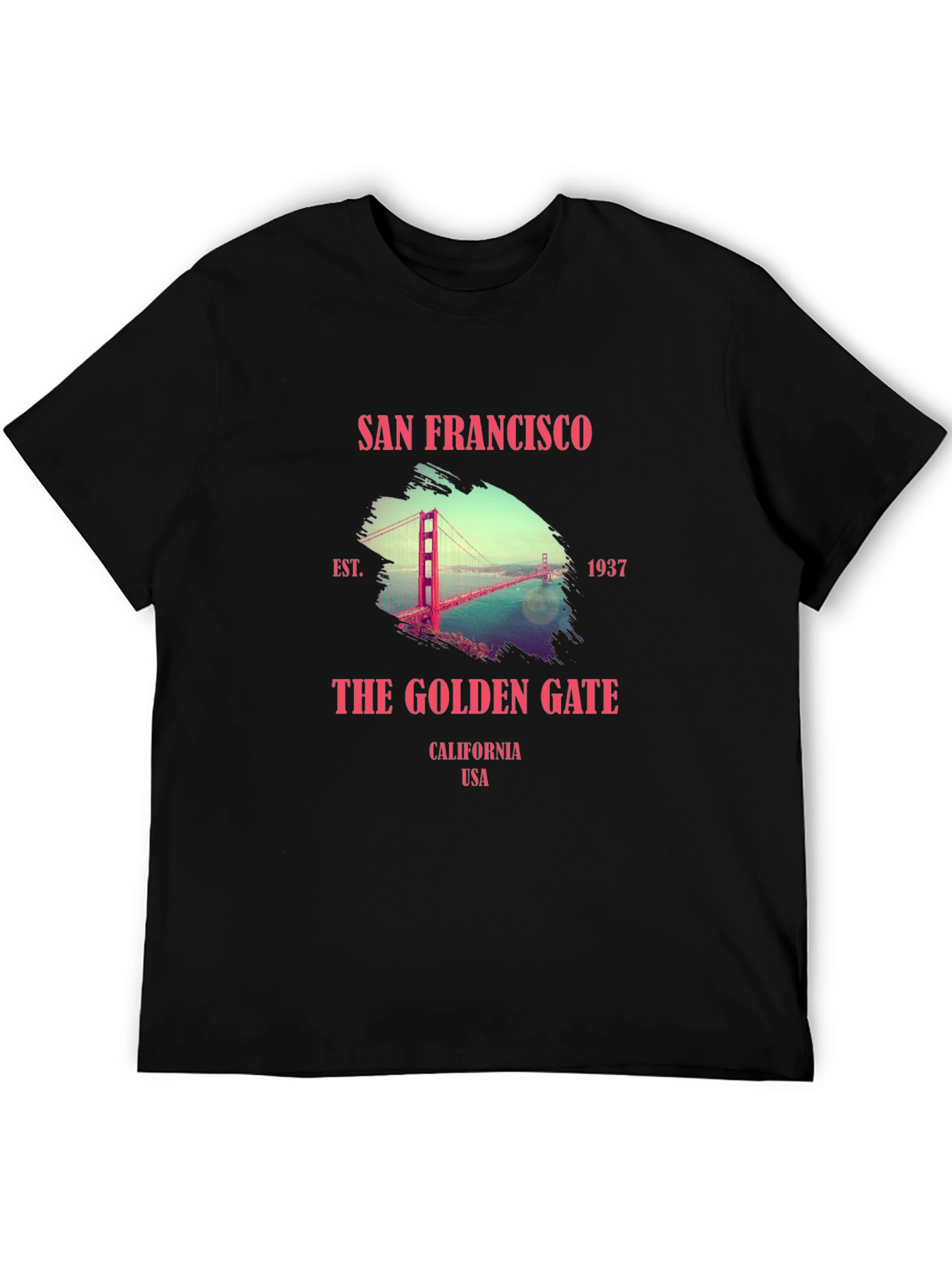 Golden Gate San Francisco Black T-Shirt