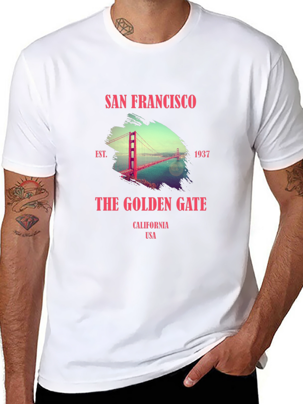 Golden Gate San Francisco Black T-Shirt