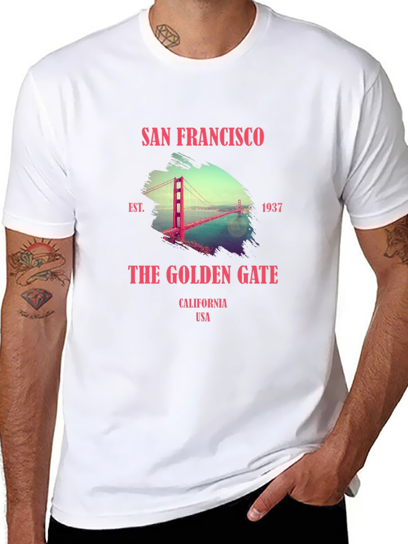 Golden Gate San Francisco Black T-Shirt
