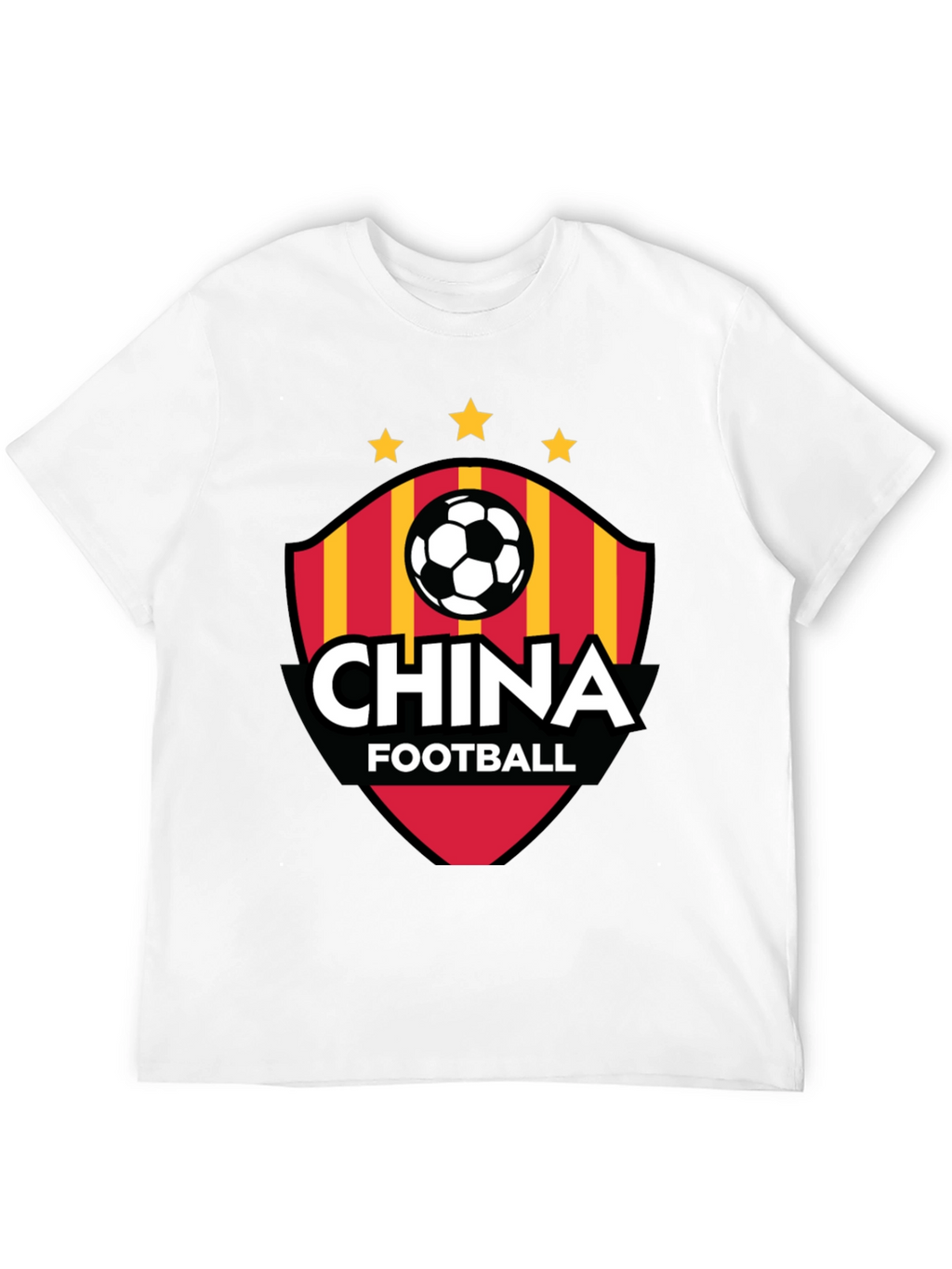 China Football T-Shirt - Black Crew Neck