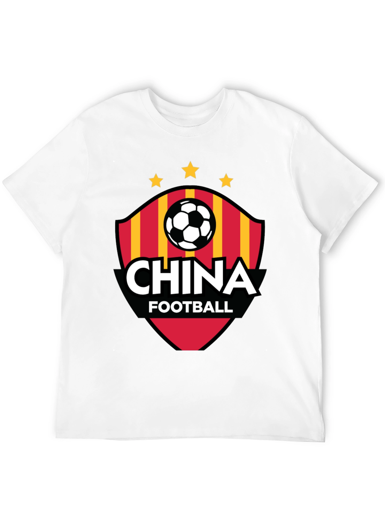 China Football T-Shirt - Black Crew Neck