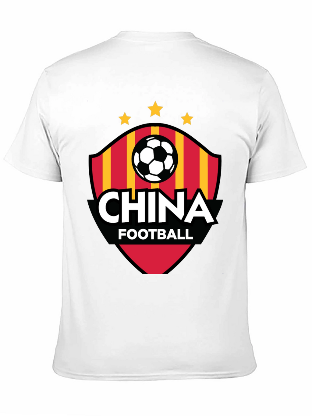 China Football T-Shirt - Black Crew Neck