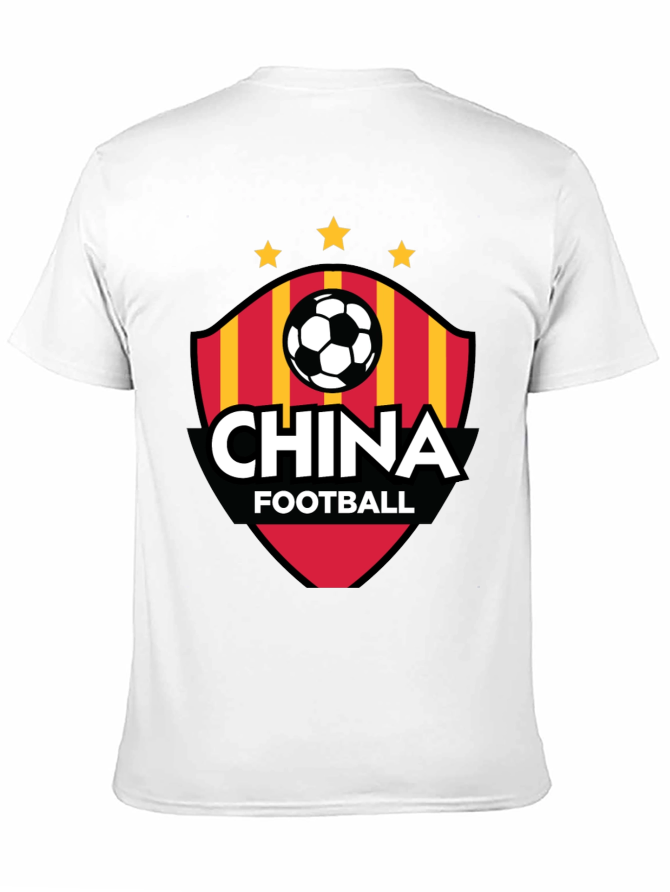 China Football T-Shirt - Black Crew Neck