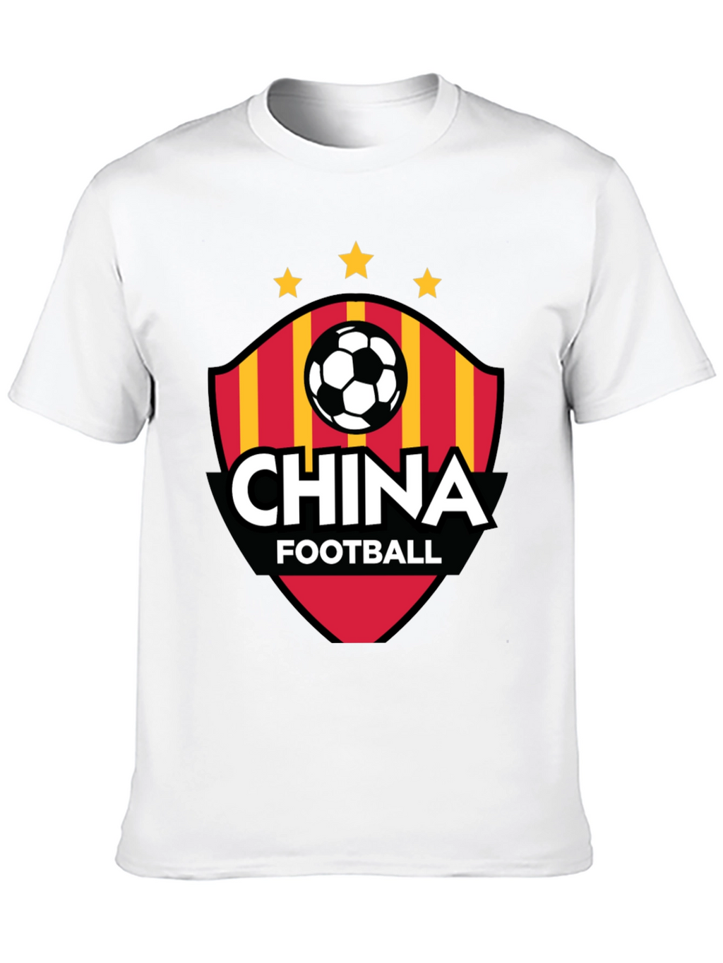 China Football T-Shirt - Black Crew Neck
