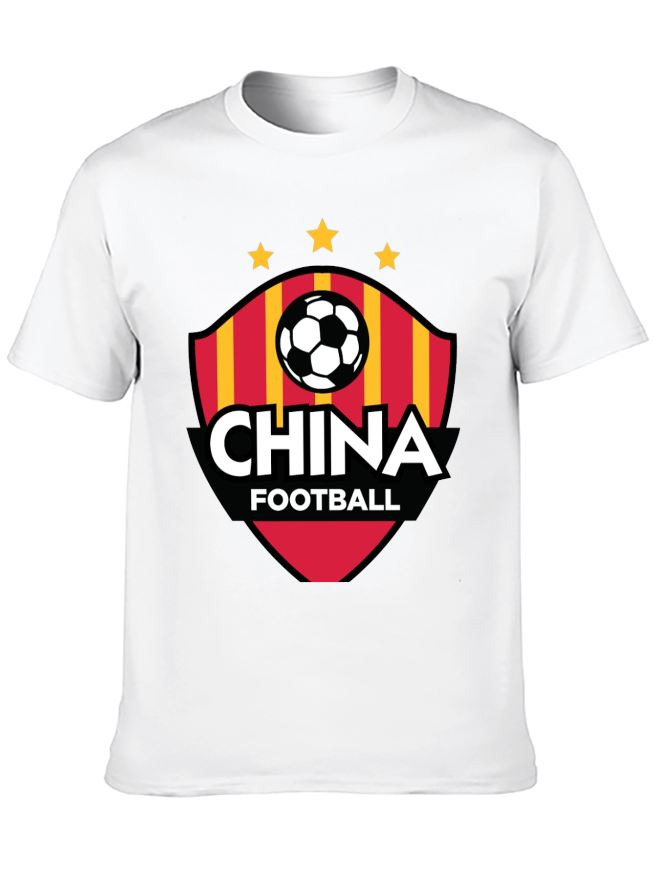 China Football T-Shirt - Black Crew Neck
