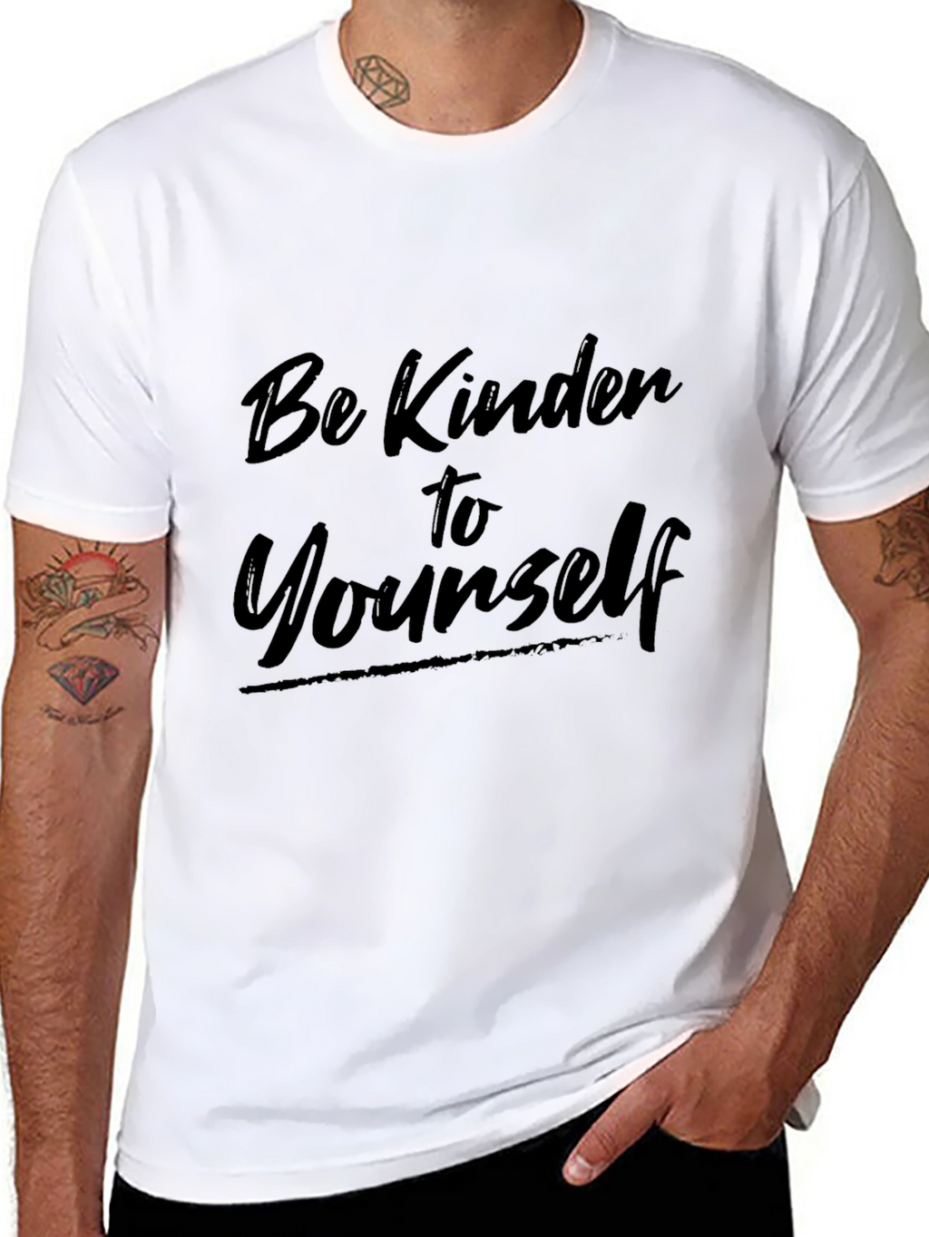 Be Kinder to Yourself Graphic T-Shirt - Black