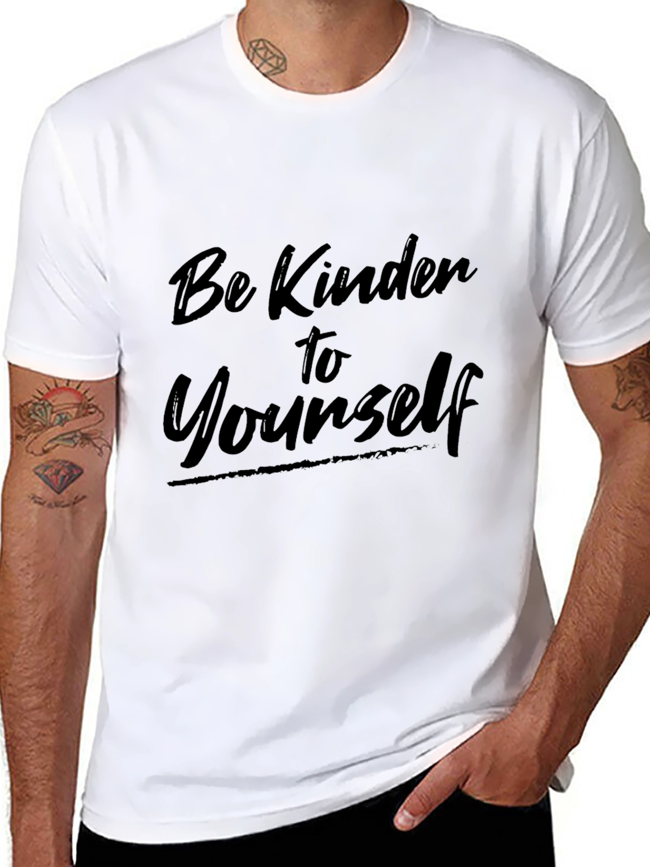 Be Kinder to Yourself Graphic T-Shirt - Black