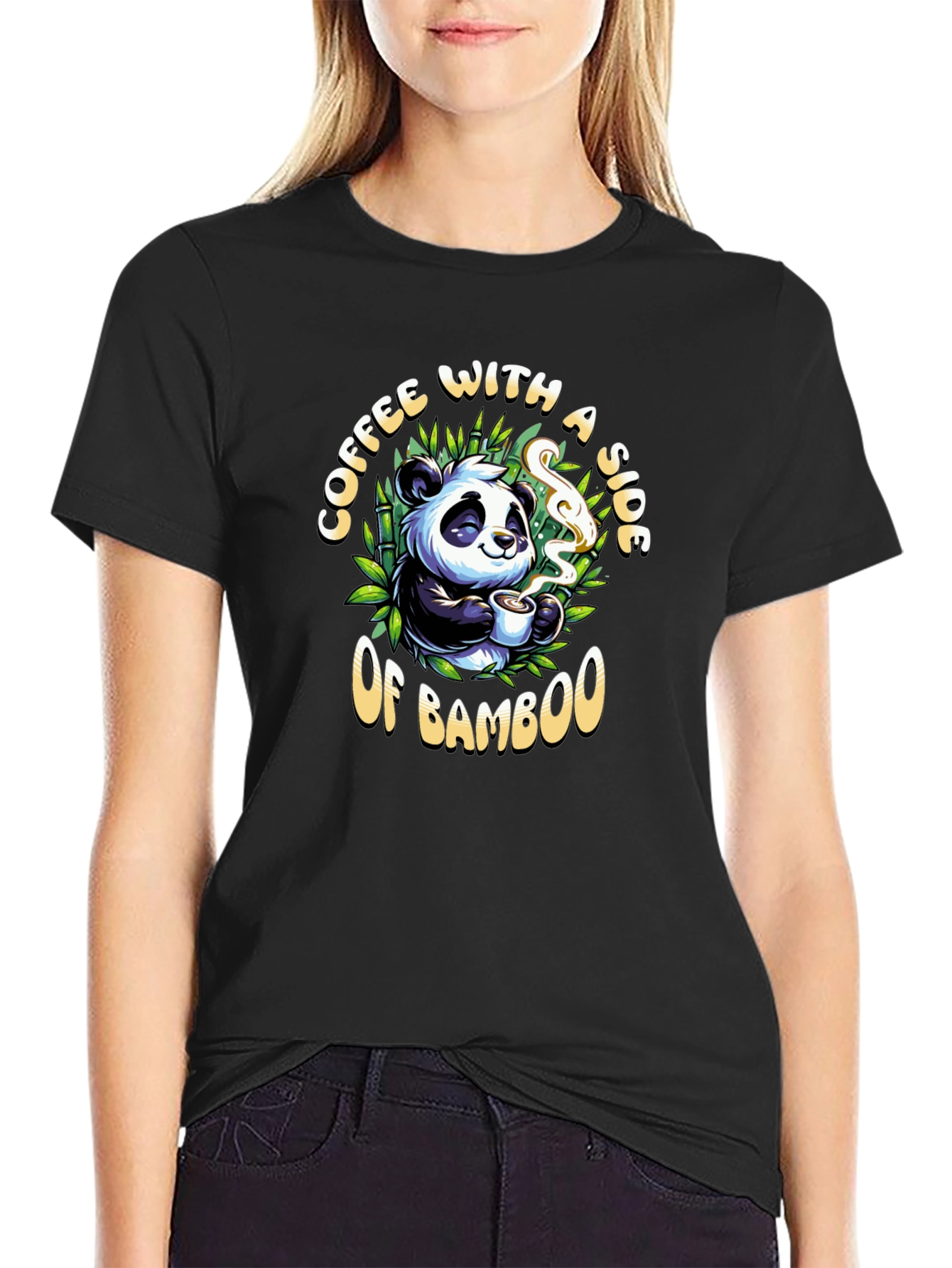 Coffee and Bamboo Panda T-Shirt