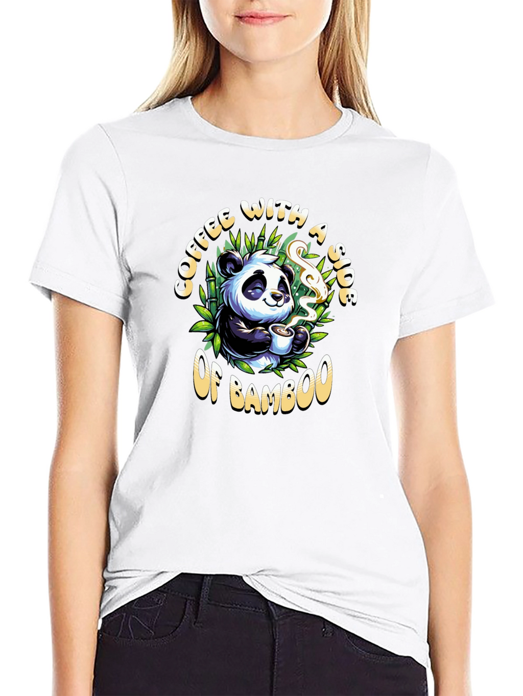 Coffee and Bamboo Panda T-Shirt