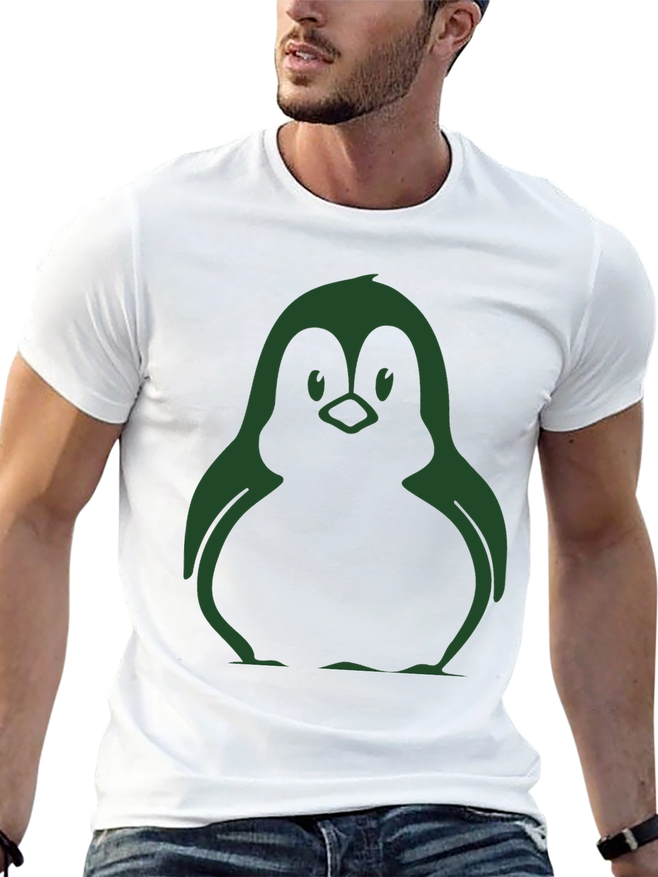 Cool Penguin Graphic Black T-Shirt