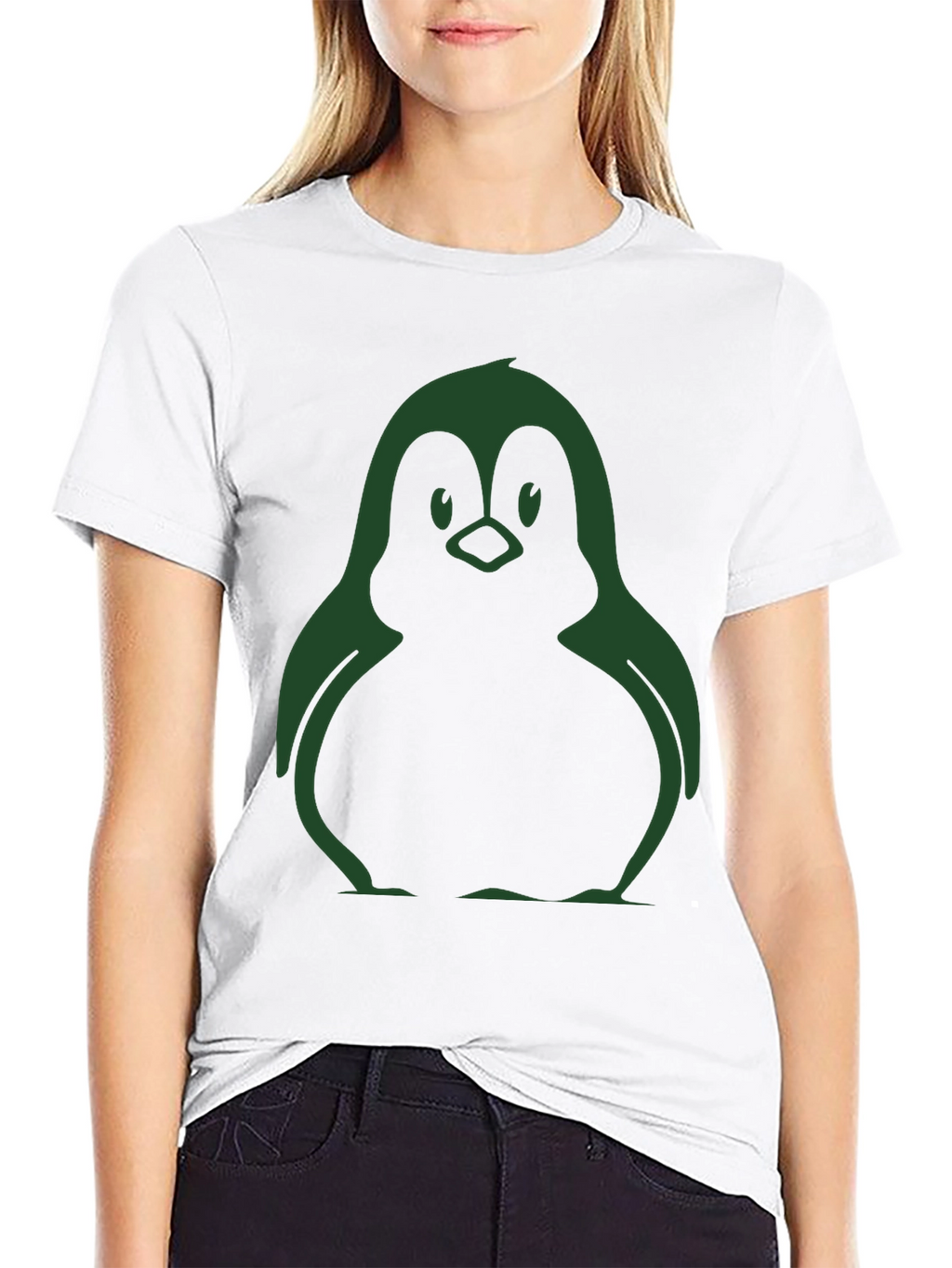 Cool Penguin Graphic Black T-Shirt
