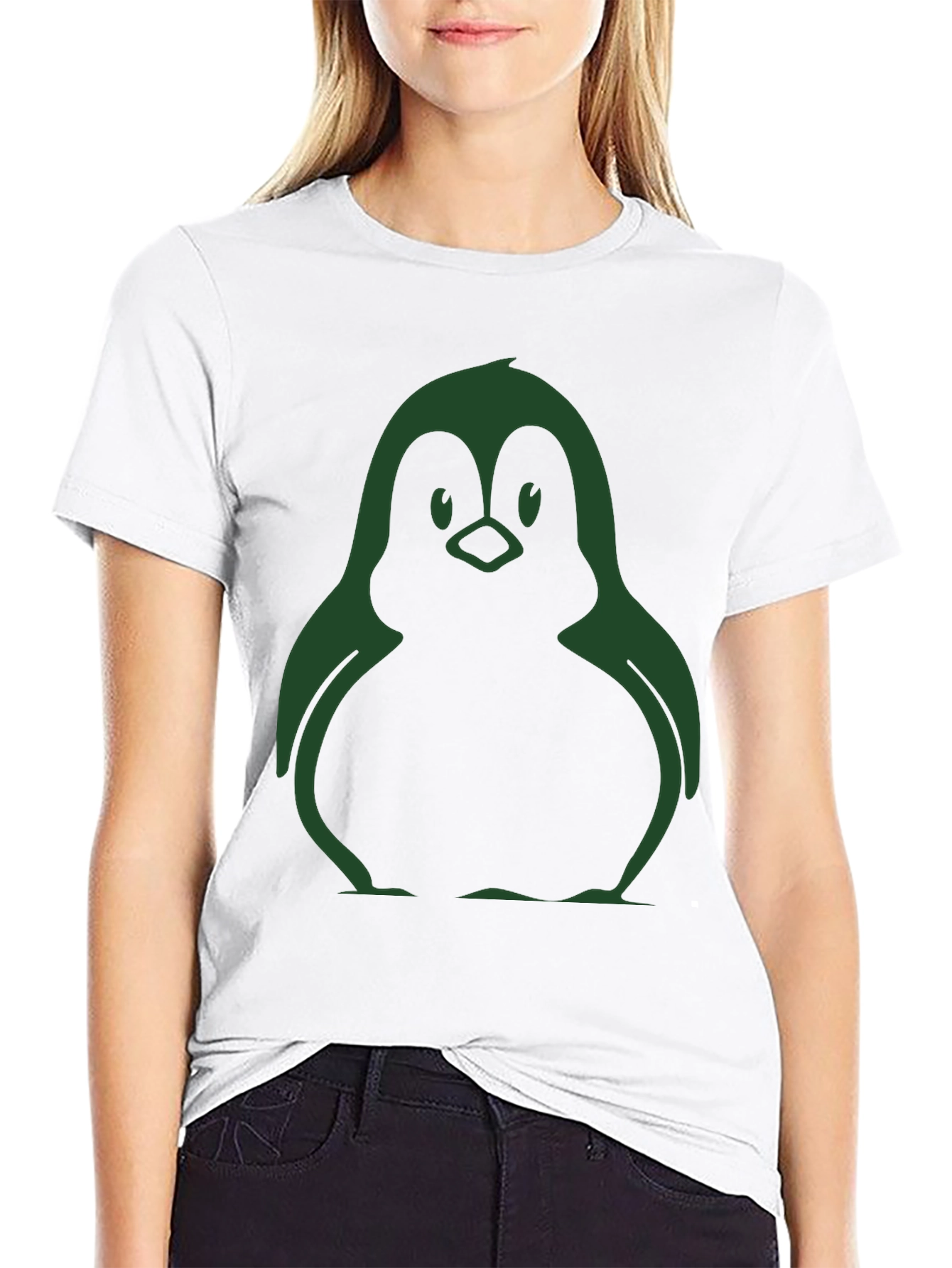 Cool Penguin Graphic Black T-Shirt