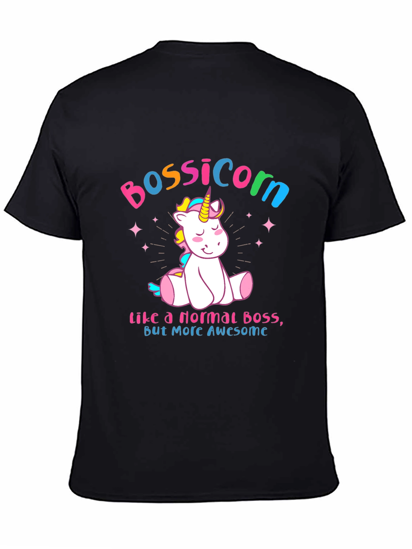 Bossicorn Graphic Tee - Awesome Unicorn Boss T-Shirt