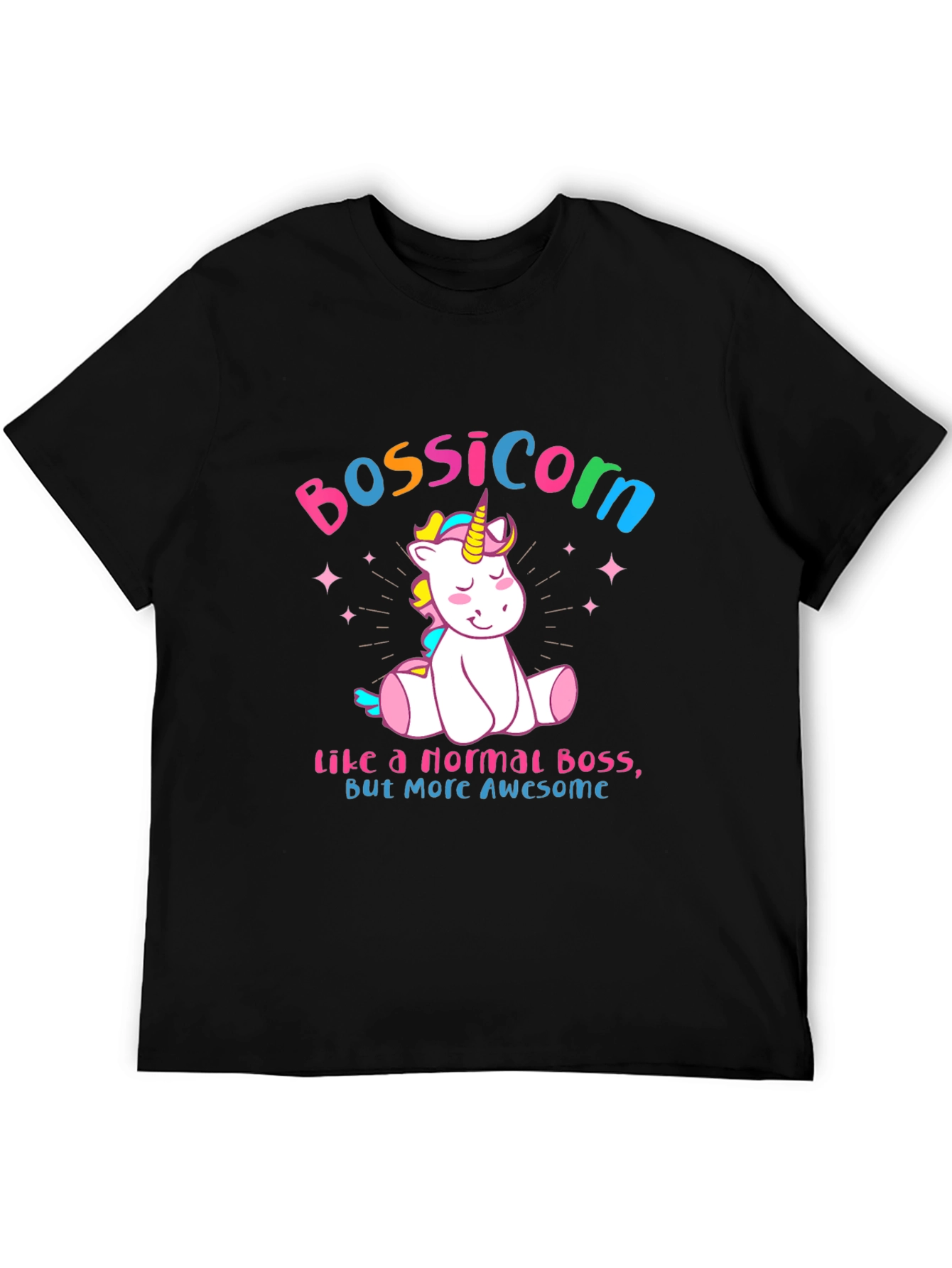 Bossicorn Graphic Tee - Awesome Unicorn Boss T-Shirt