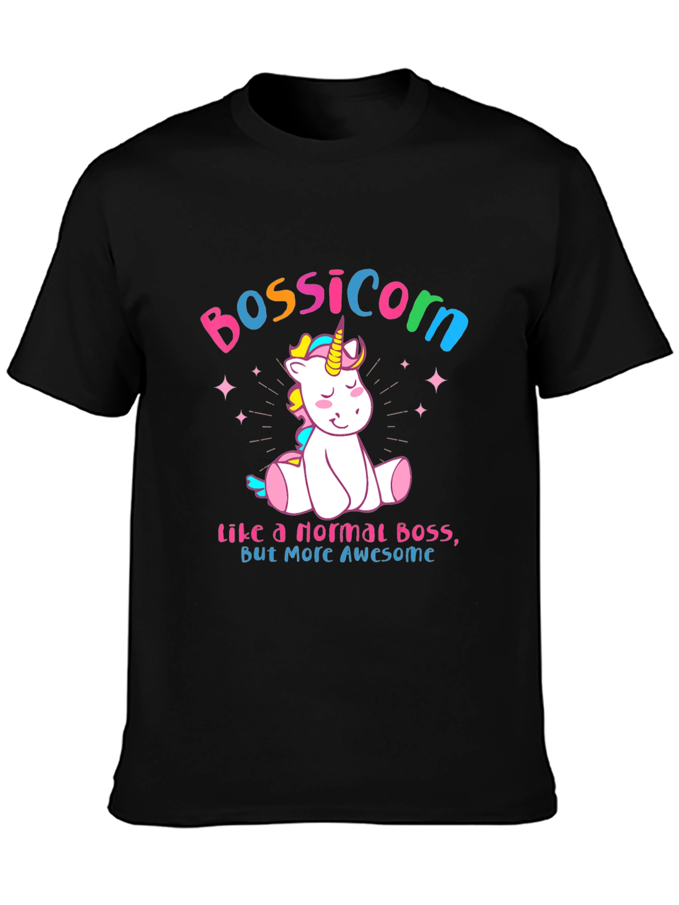 Bossicorn Graphic Tee - Awesome Unicorn Boss T-Shirt