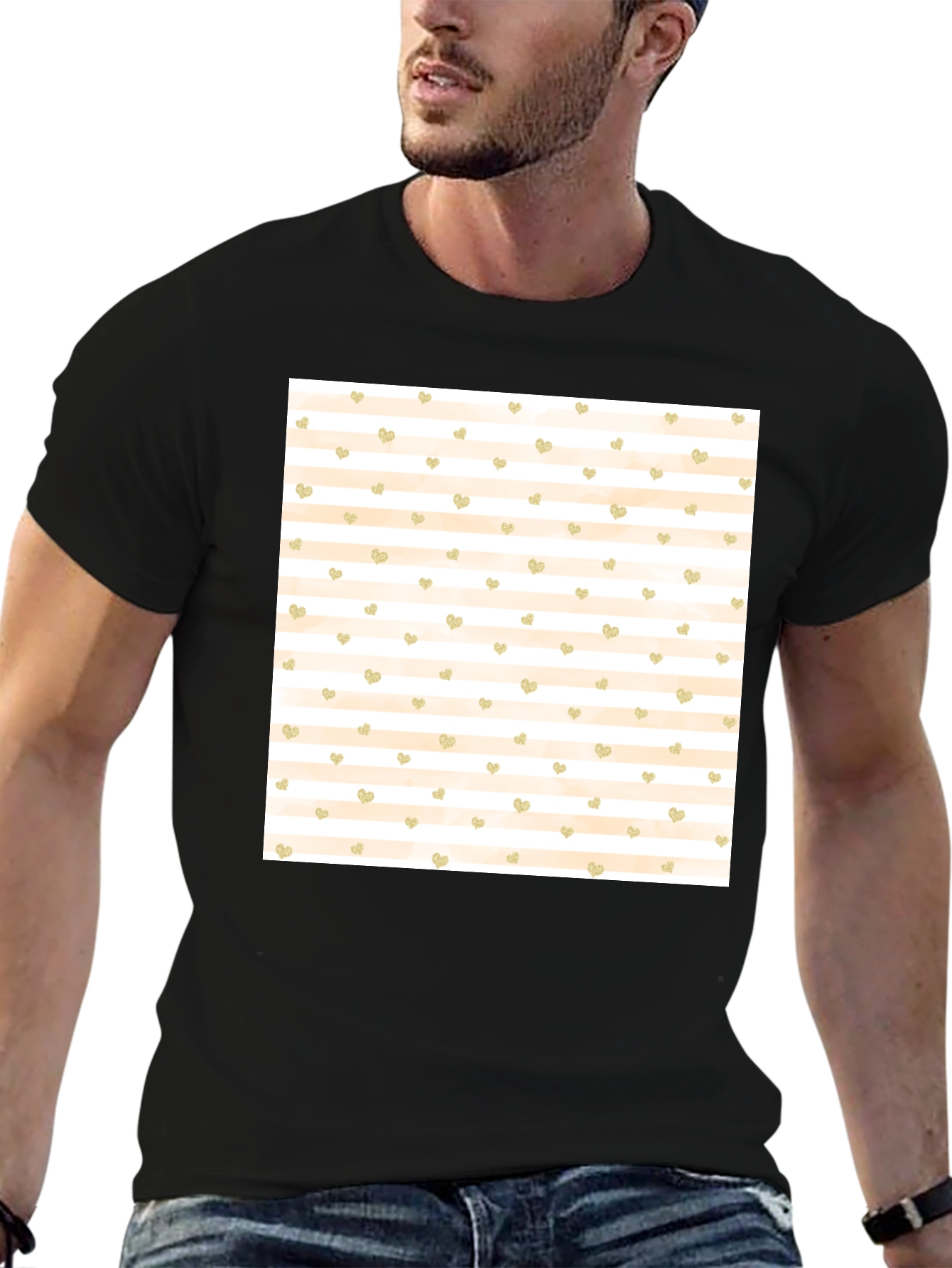 Striped Heart Tee