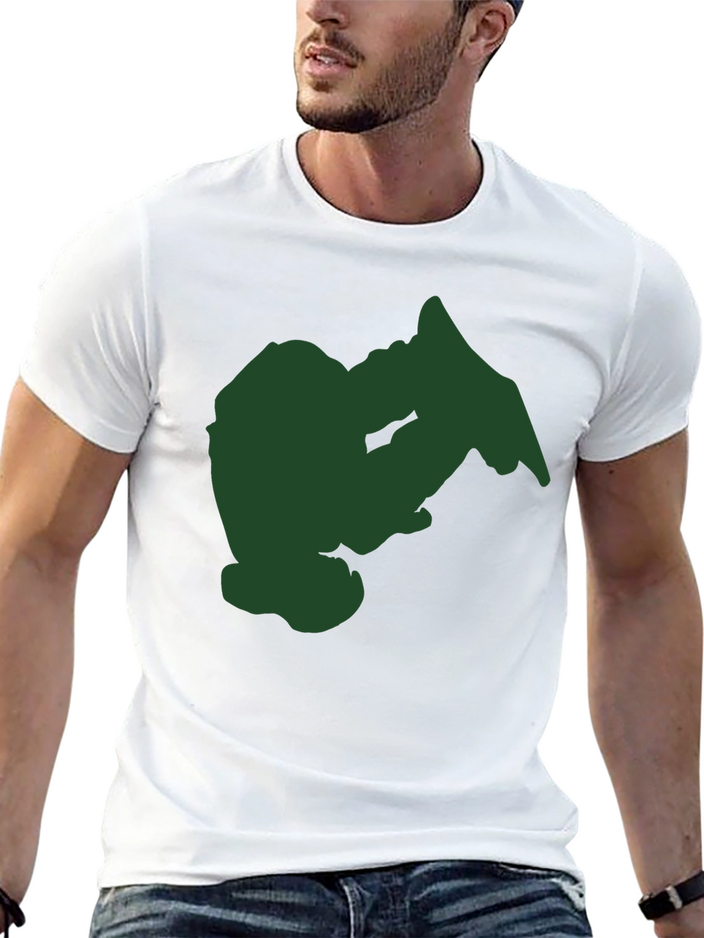 Mens Graphic Tee - Abstract Green Design