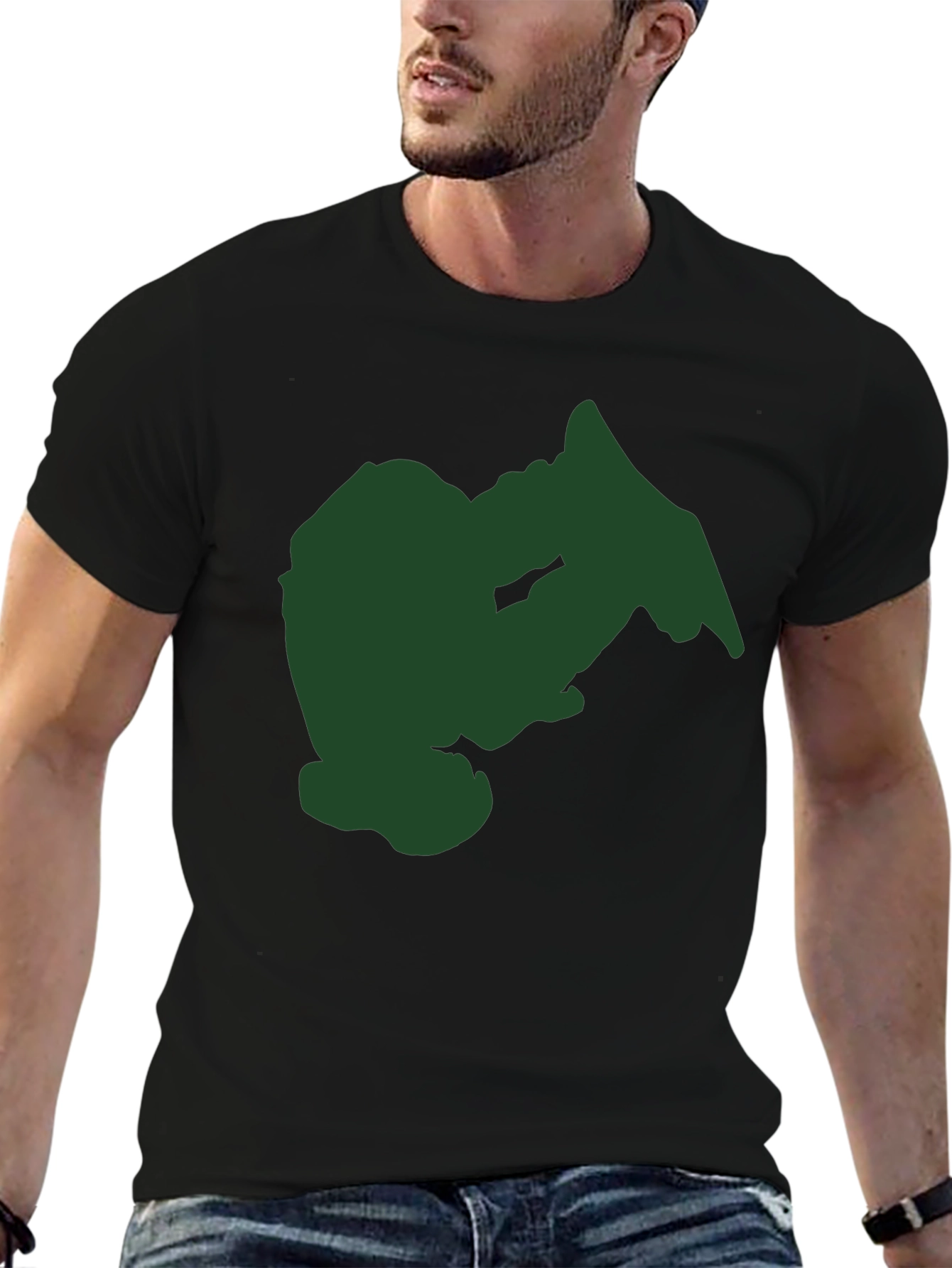 Mens Graphic Tee - Abstract Green Design