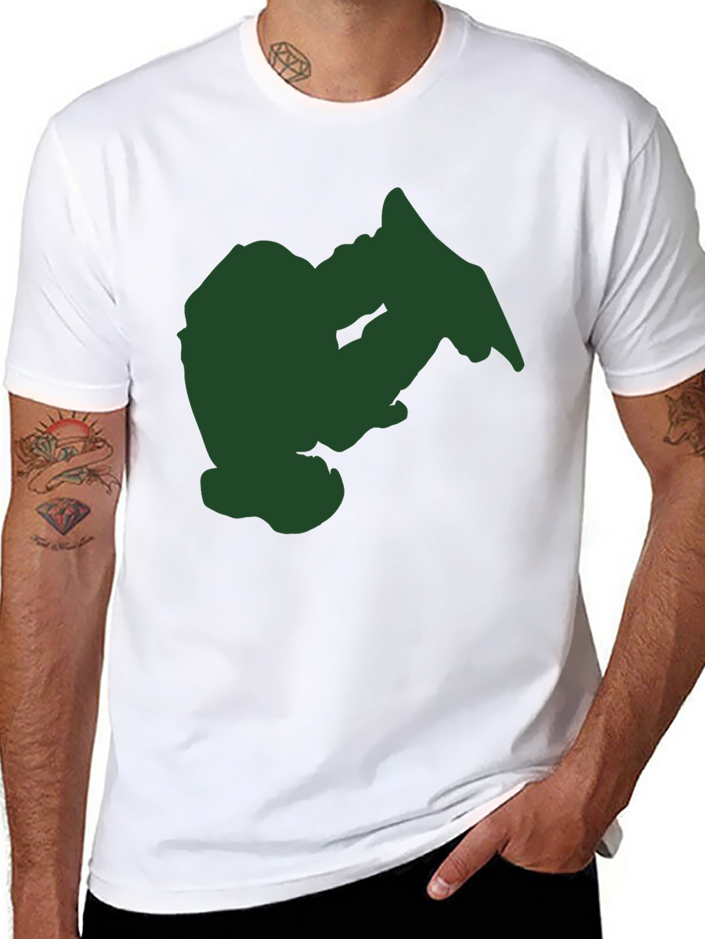 Mens Graphic Tee - Abstract Green Design