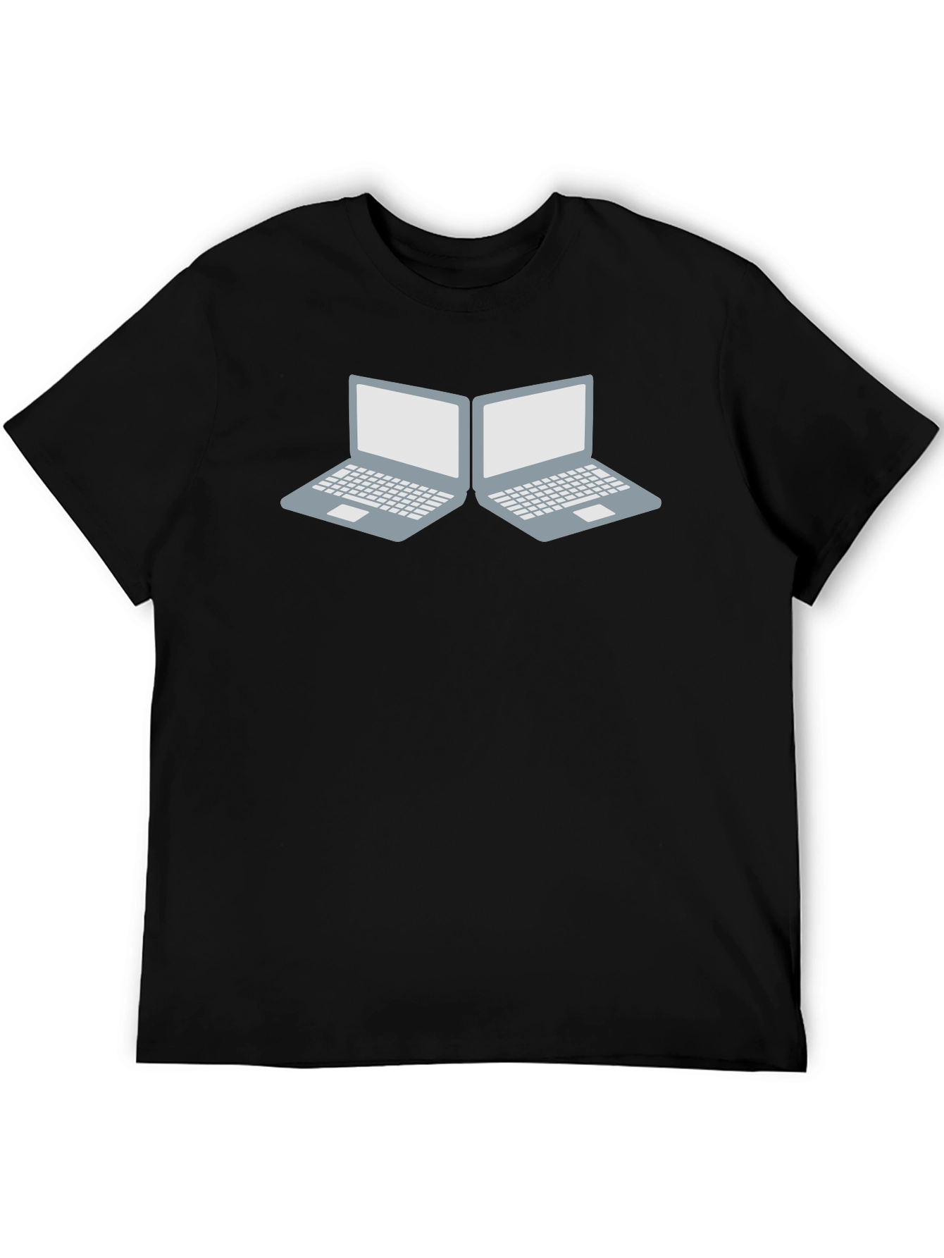 Laptop Duo Graphic Tee - Tech Enthusiast Style