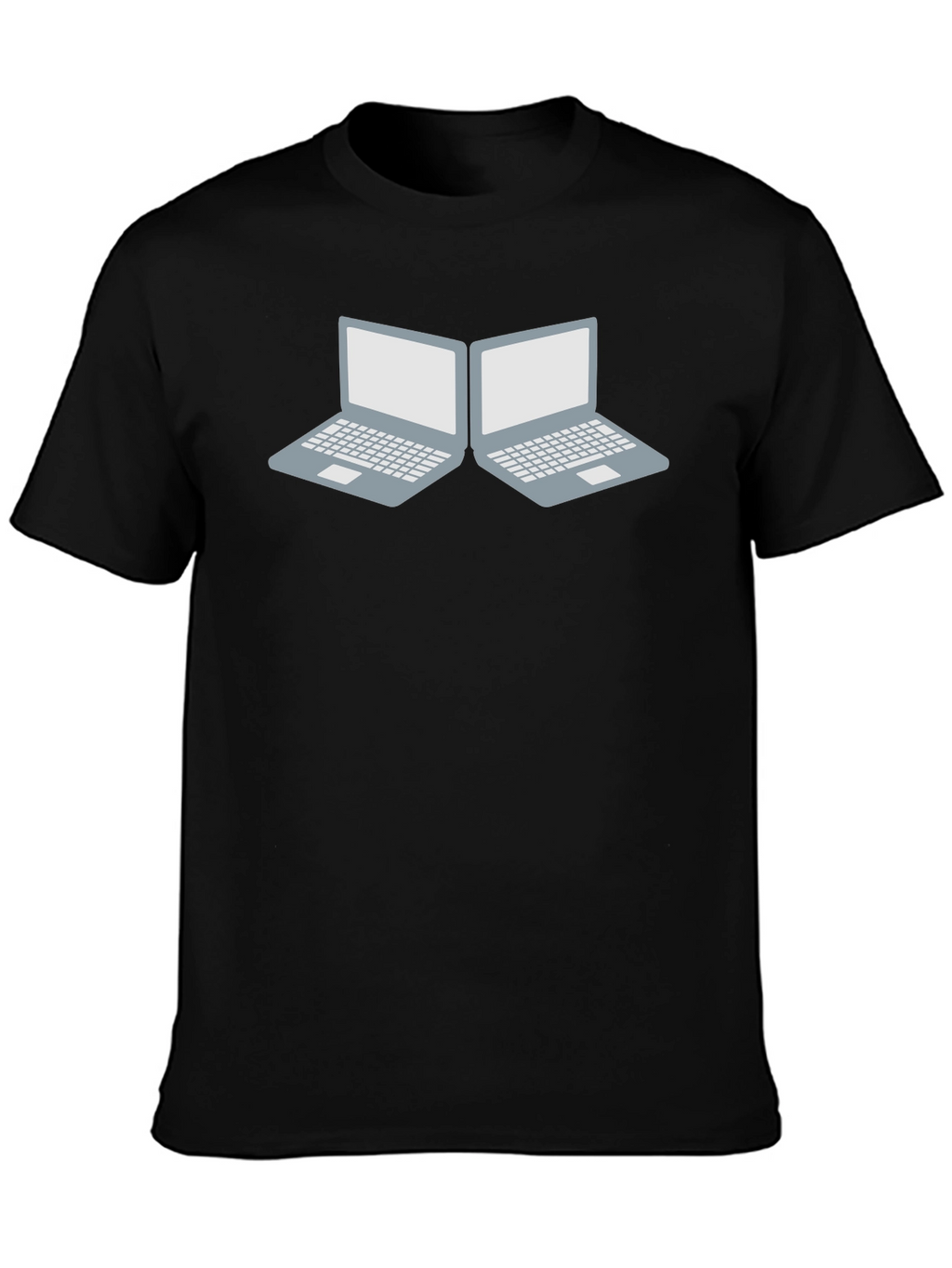 Laptop Duo Graphic Tee - Tech Enthusiast Style