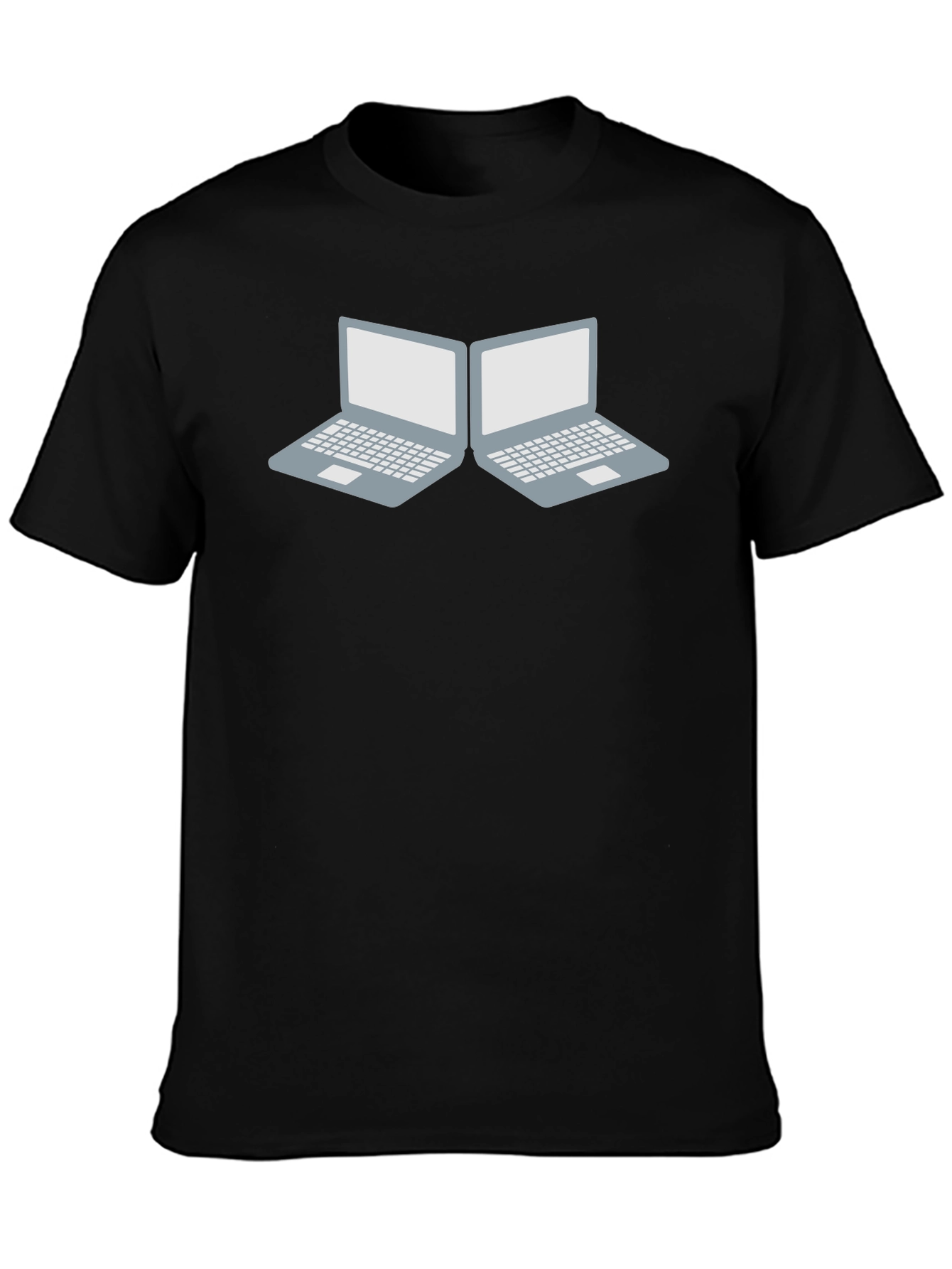 Laptop Duo Graphic Tee - Tech Enthusiast Style
