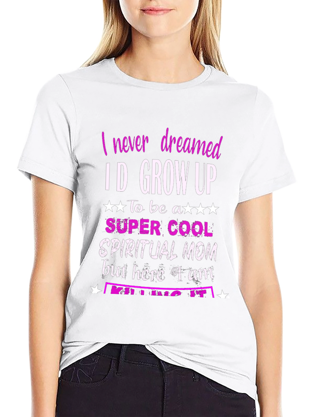 Spiritual Mom Graphic T-Shirt - Black