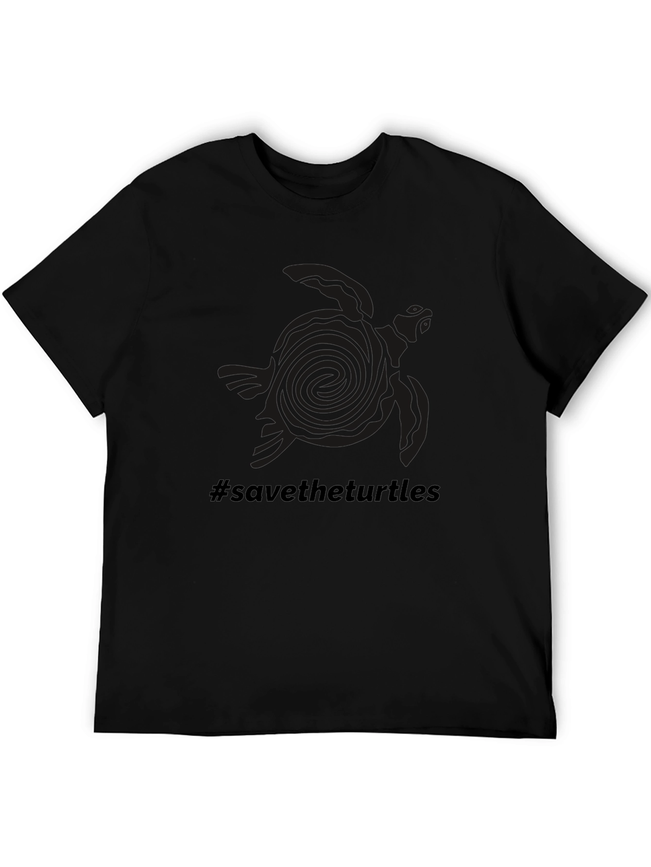 Save the Turtles Graphic Tee - Black