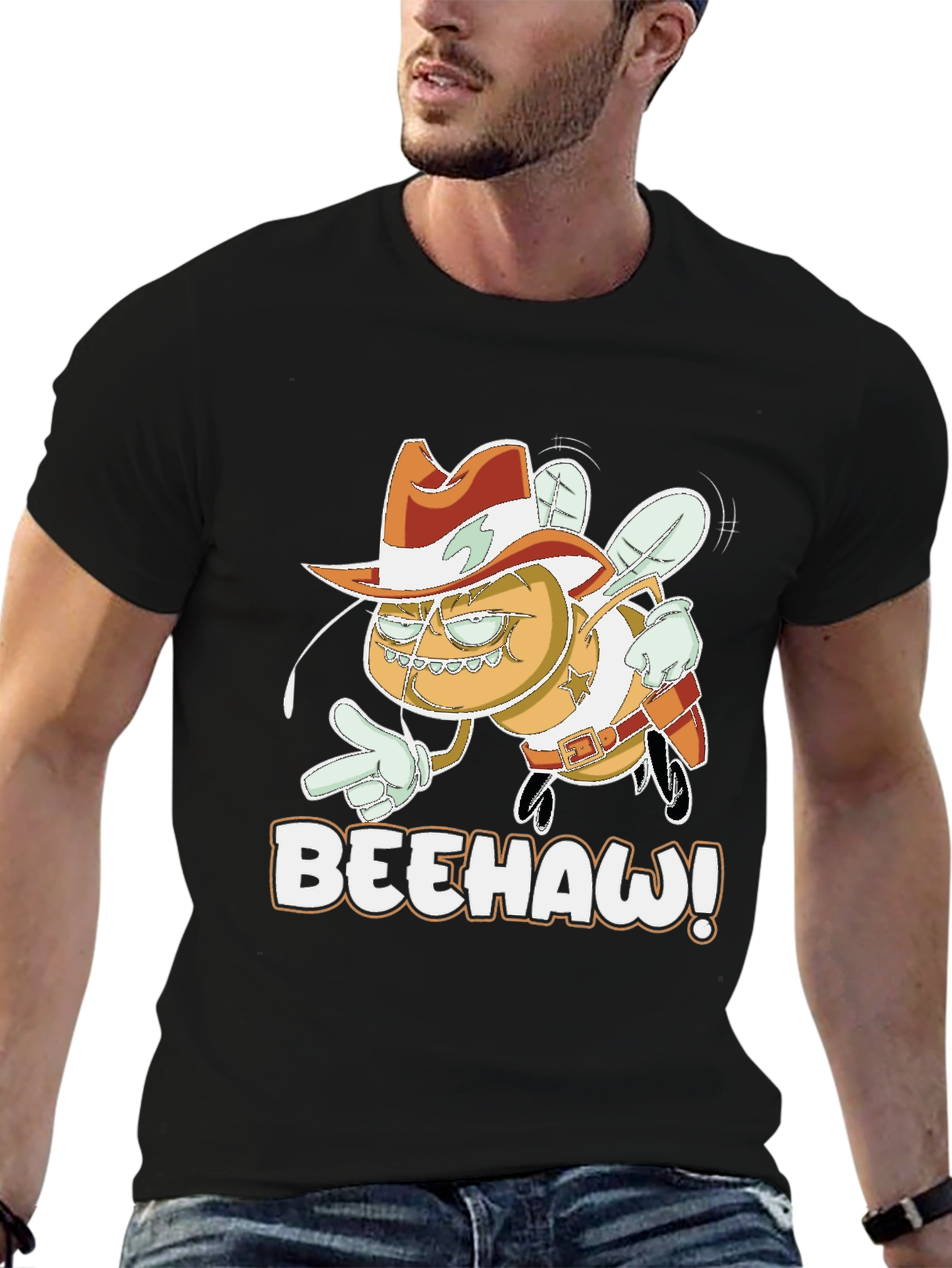 Beehaw Cartoon Graphic T-Shirt